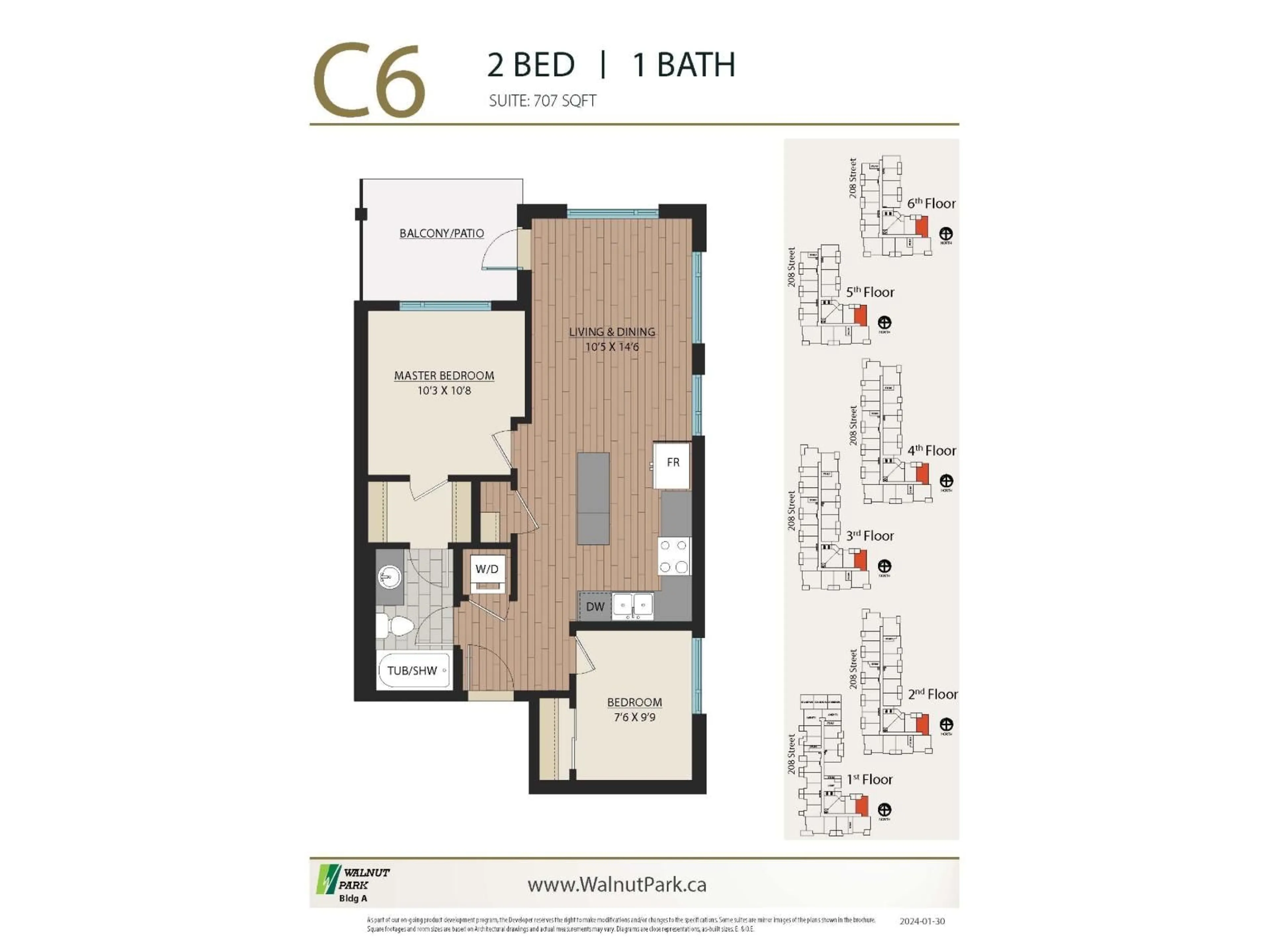 Floor plan for A114 - 8233 208B STREET, Langley British Columbia V2Y4M7