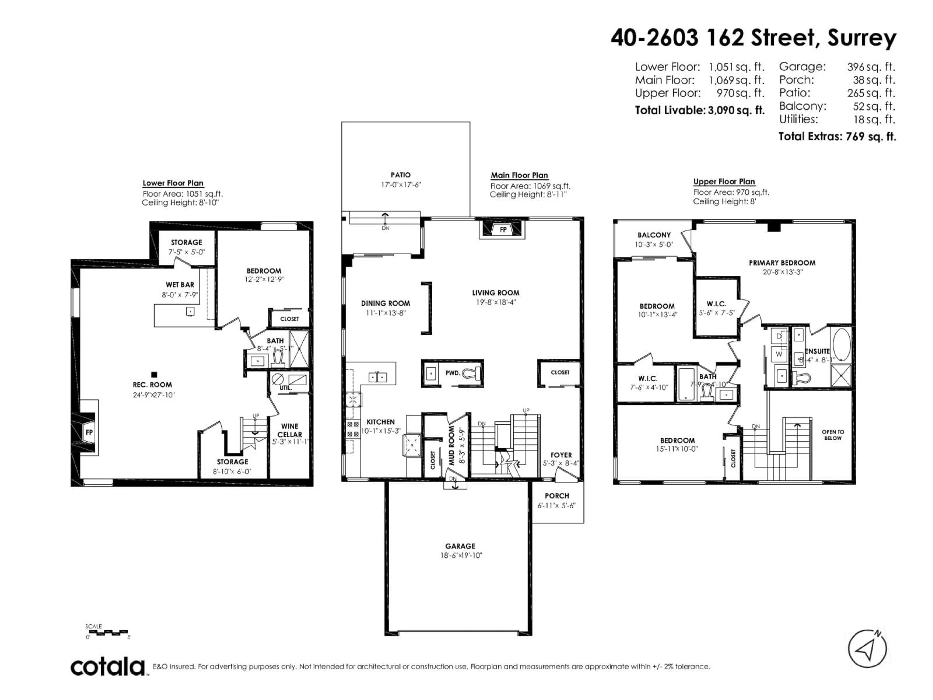 Floor plan for 40 - 2603 162 STREET, Surrey British Columbia V3Z2L4