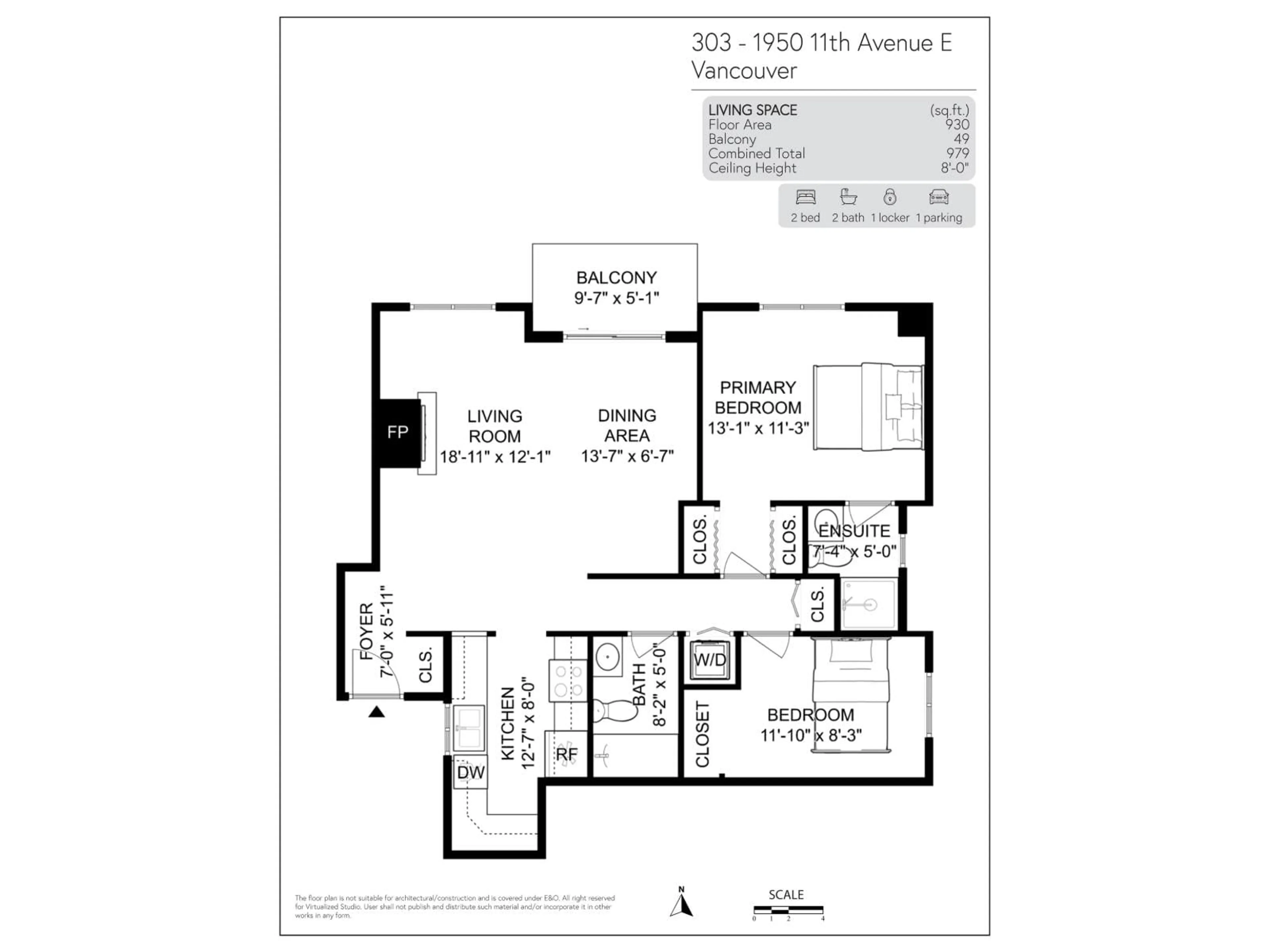 Floor plan for 303 - 3585 146A STREET, Surrey British Columbia V4P0G9