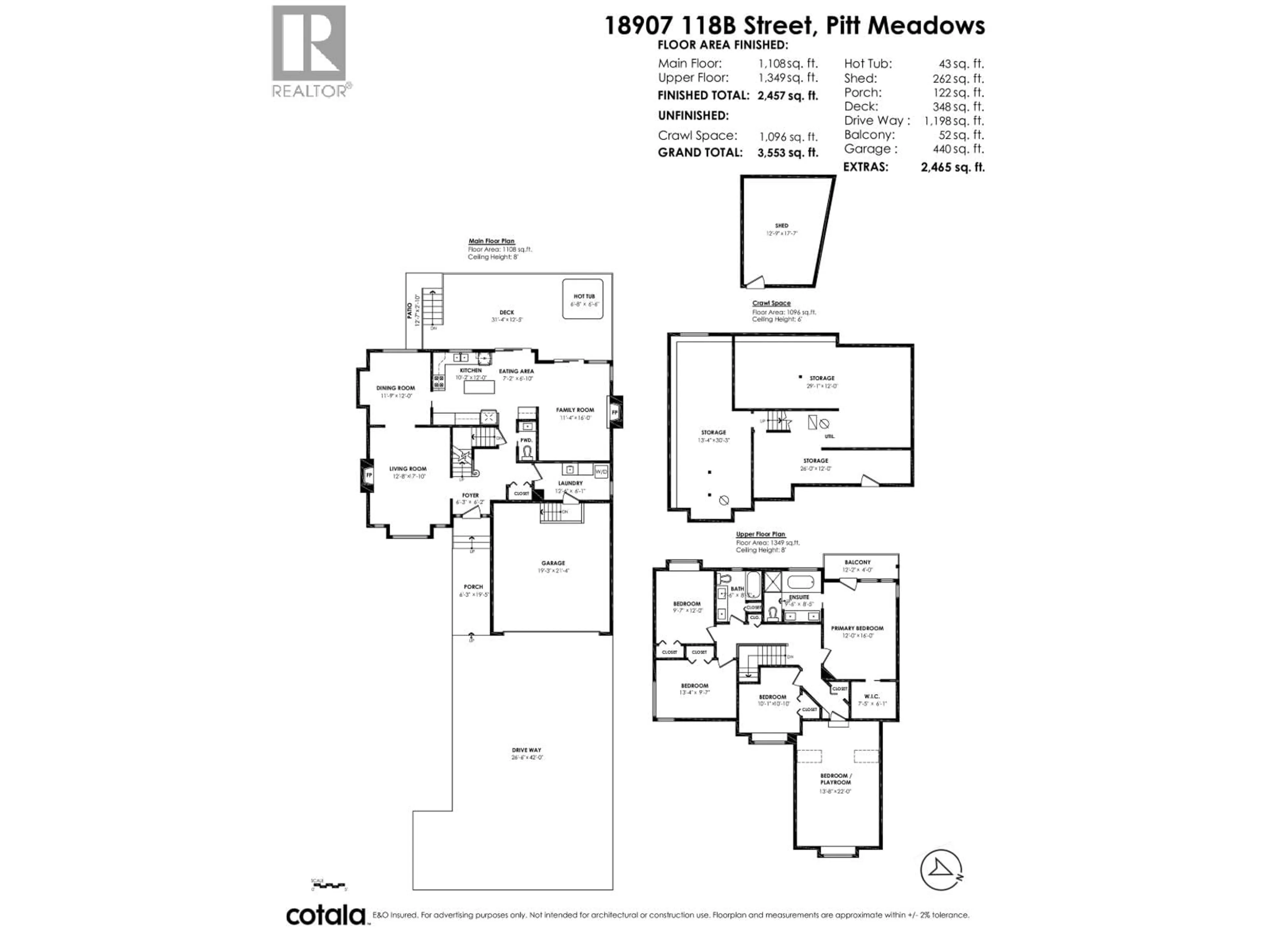 Floor plan for 18907 118B AVENUE, Pitt Meadows British Columbia V3Y2L2