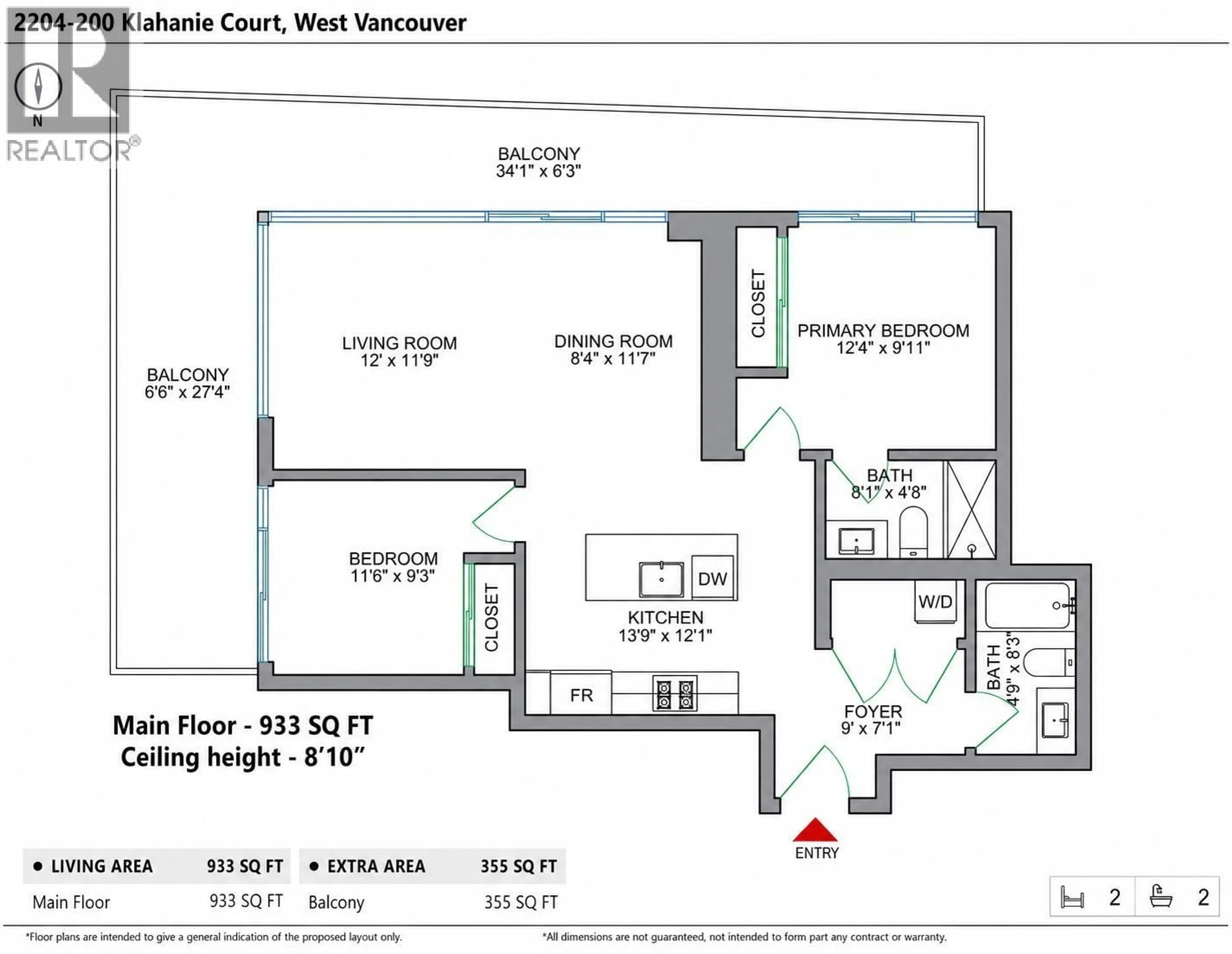 Floor plan for 2204 - 200 KLAHANIE COURT, West Vancouver British Columbia V3H5K7