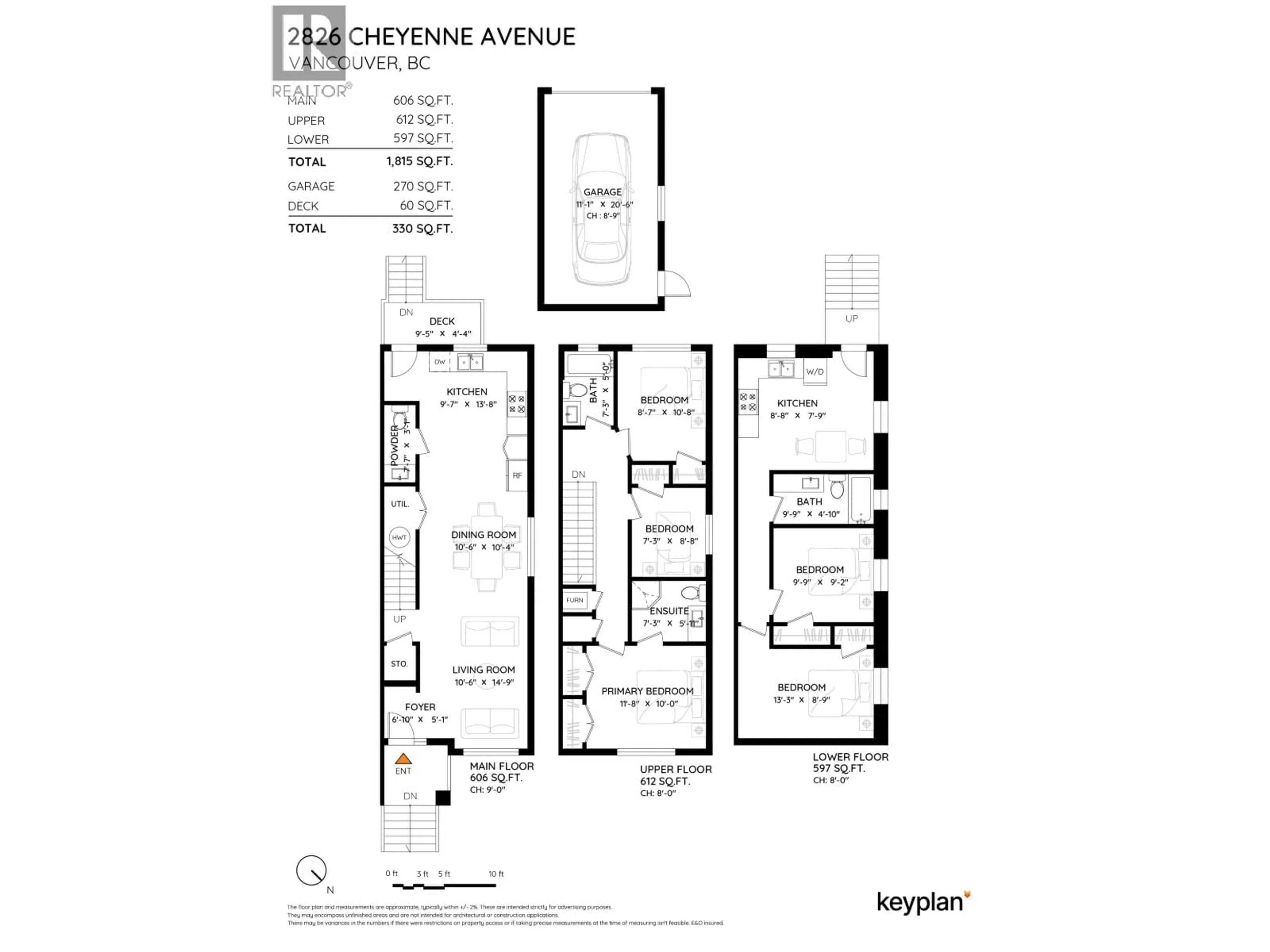 Floor plan for 2826 CHEYENNE AVENUE, Vancouver British Columbia V5R4R6
