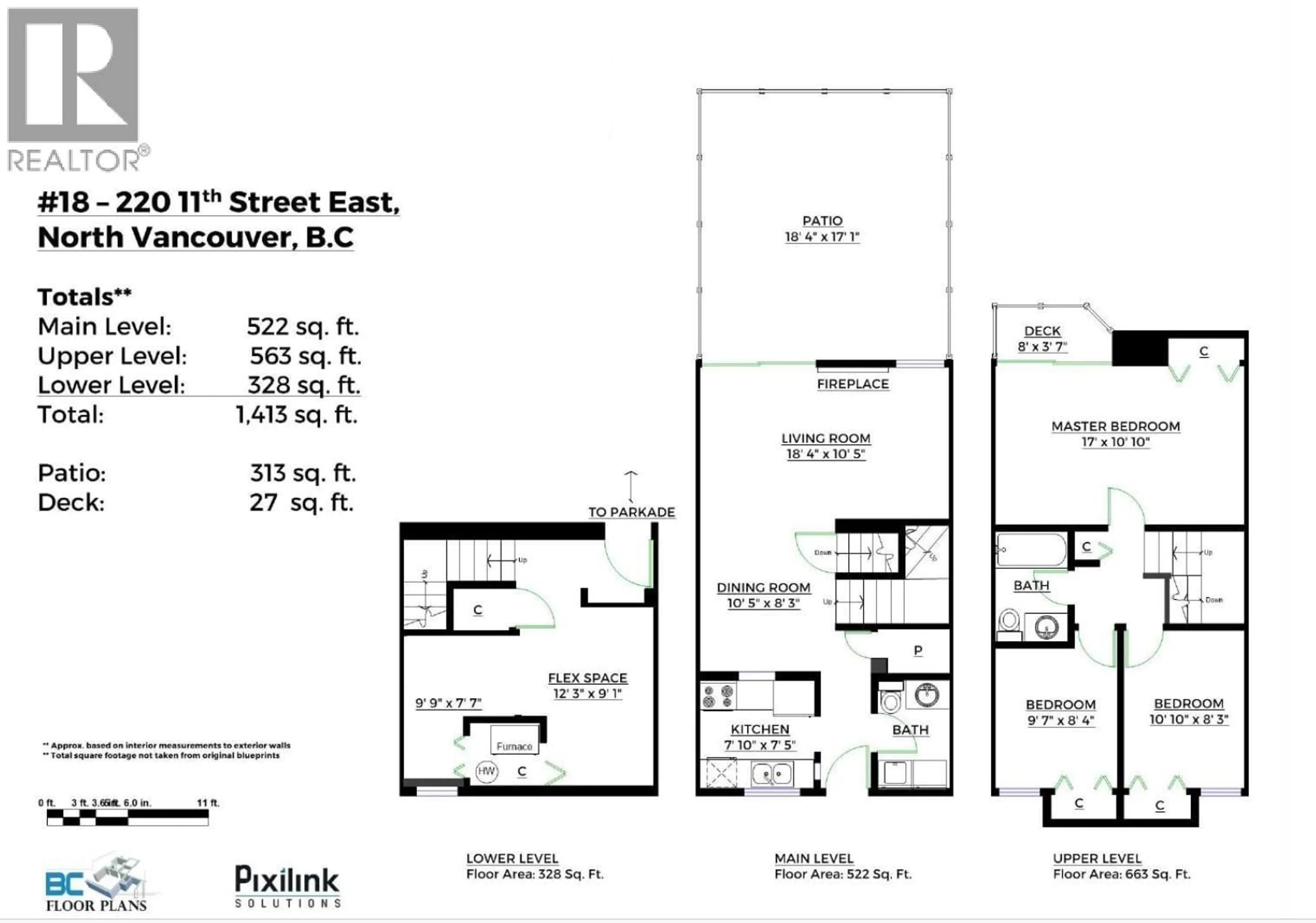 Floor plan for 18 - 220 11TH STREET, North Vancouver British Columbia V7L2G7