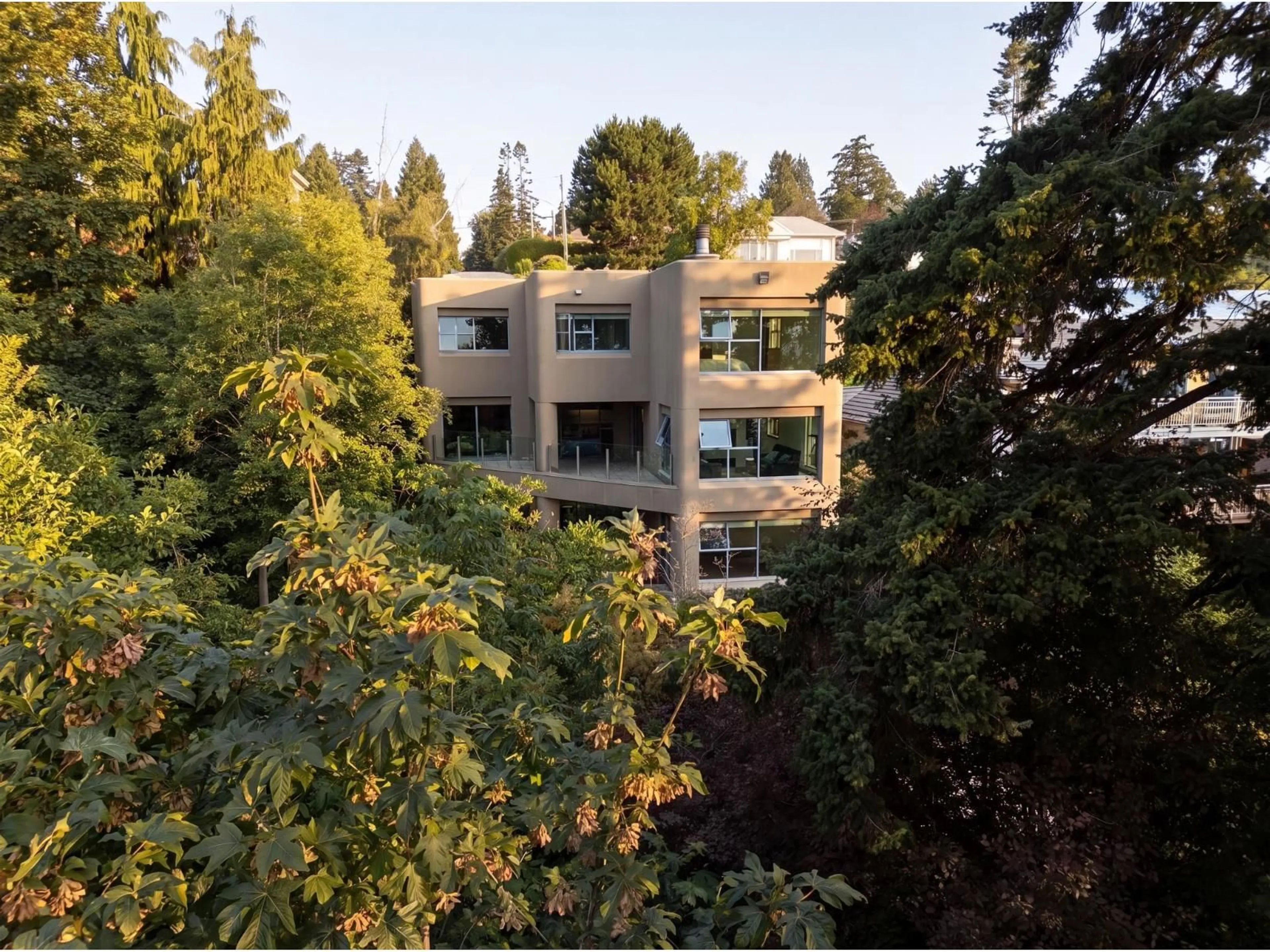 A pic from outside/outdoor area/front of a property/back of a property/a pic from drone, forest/trees view for 13102 13 AVENUE, Surrey British Columbia V4A1B8