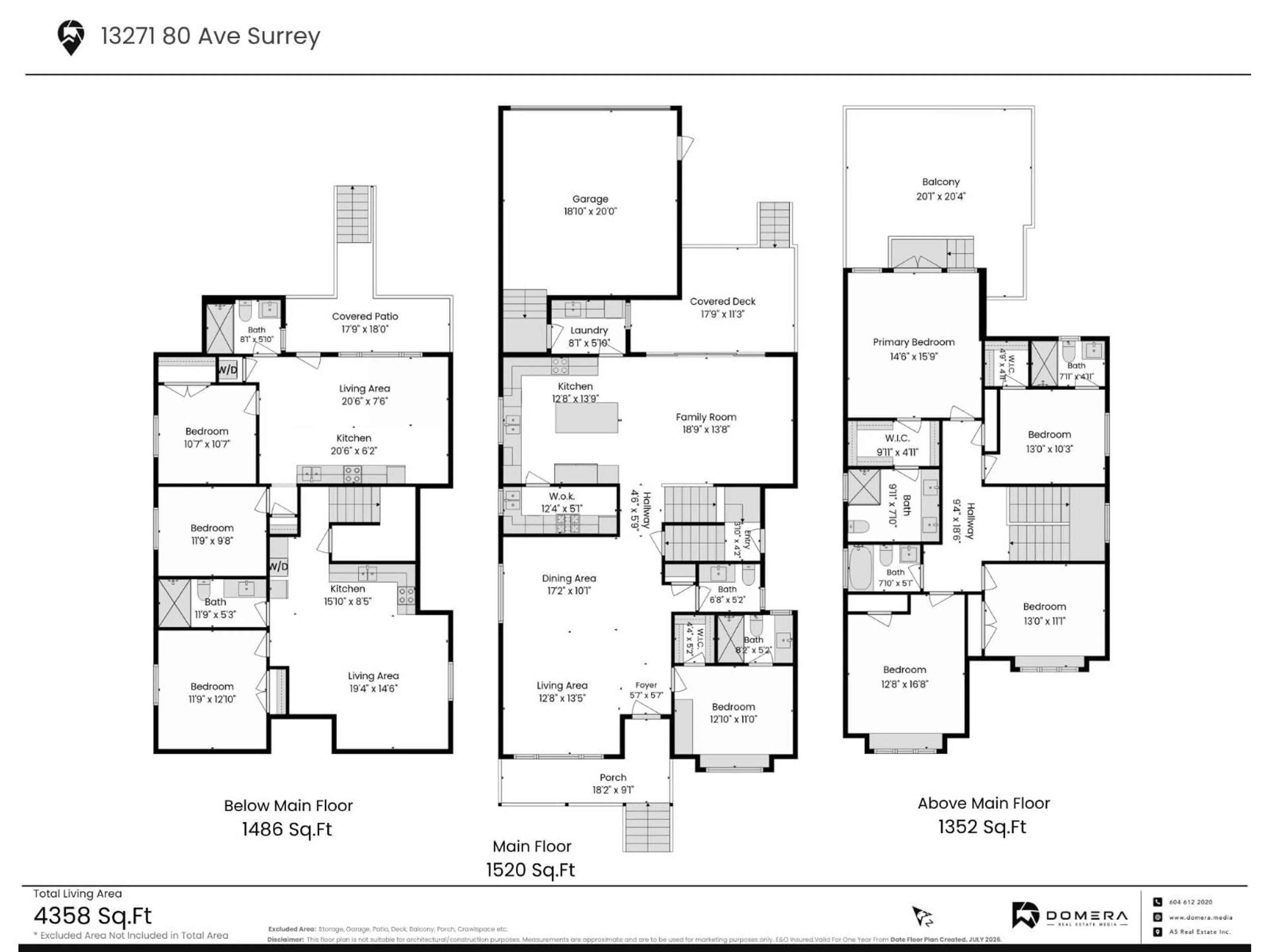 Floor plan for 13271 80 AVENUE, Surrey British Columbia V3W3B4