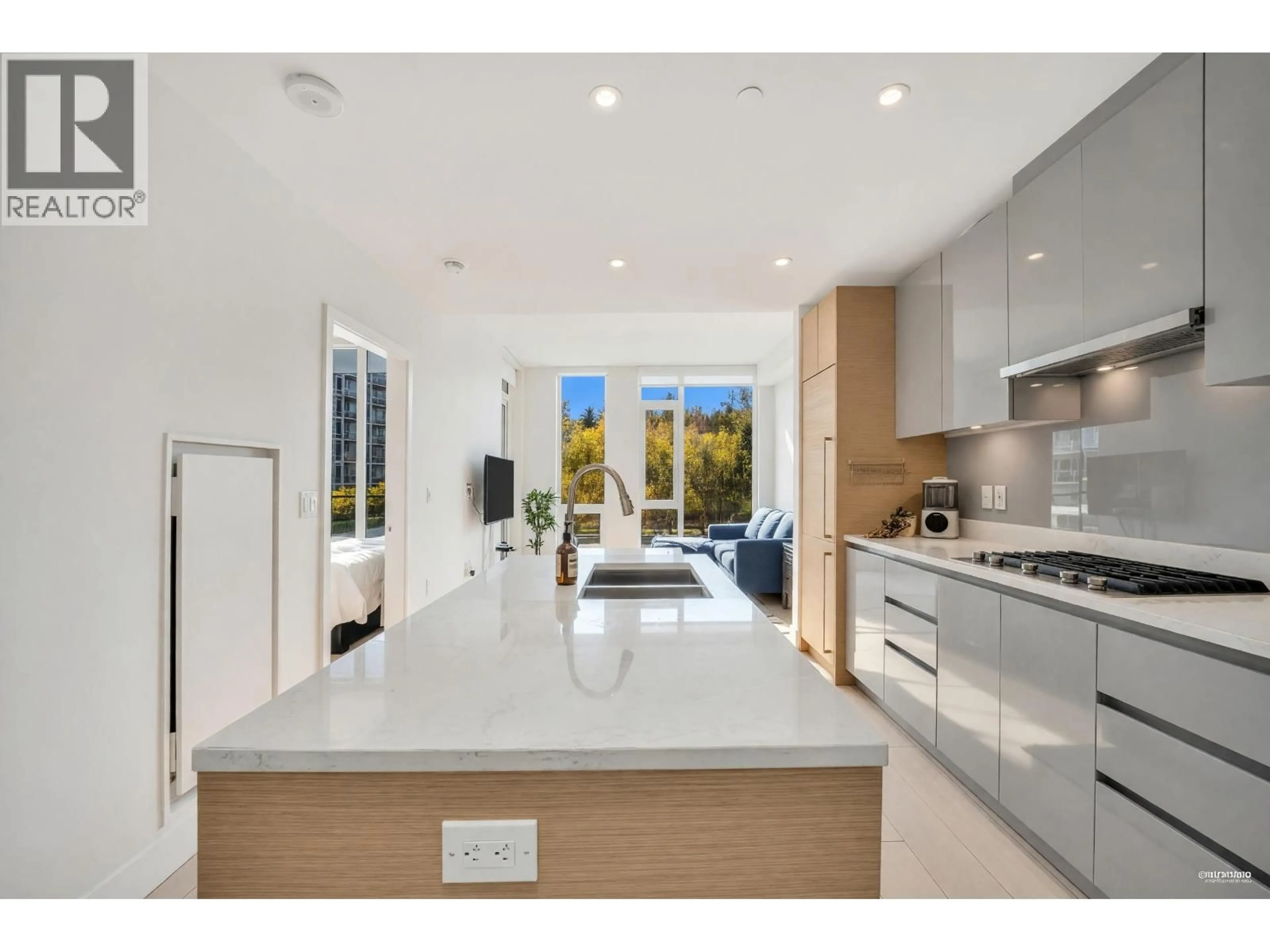 Contemporary kitchen, ceramic/tile floor for 512 - 3538 SAWMILL CRESCENT, Vancouver British Columbia V5S0J8