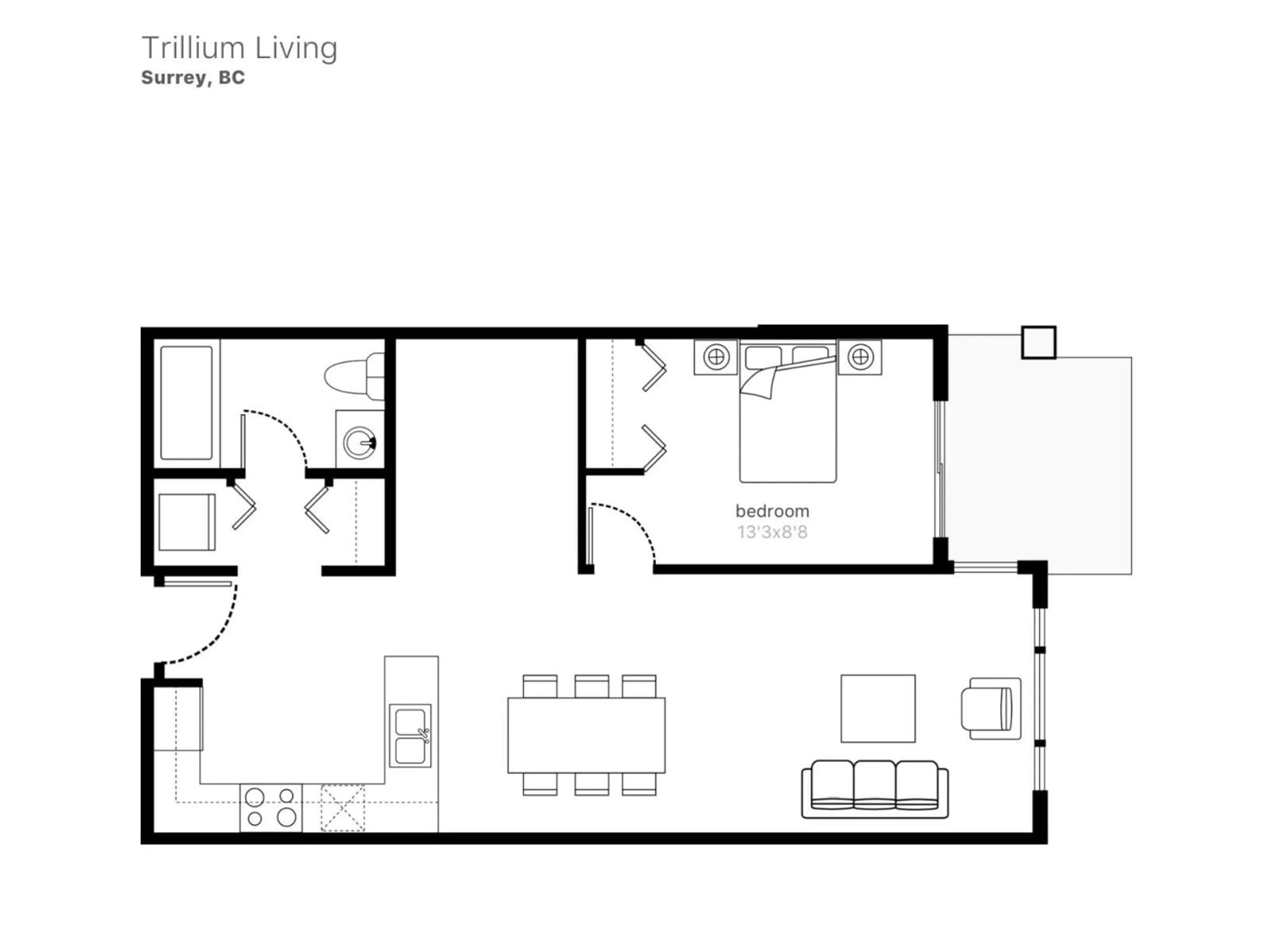 Floor plan for 409 - 10688 140 STREET, Surrey British Columbia V3T0M6