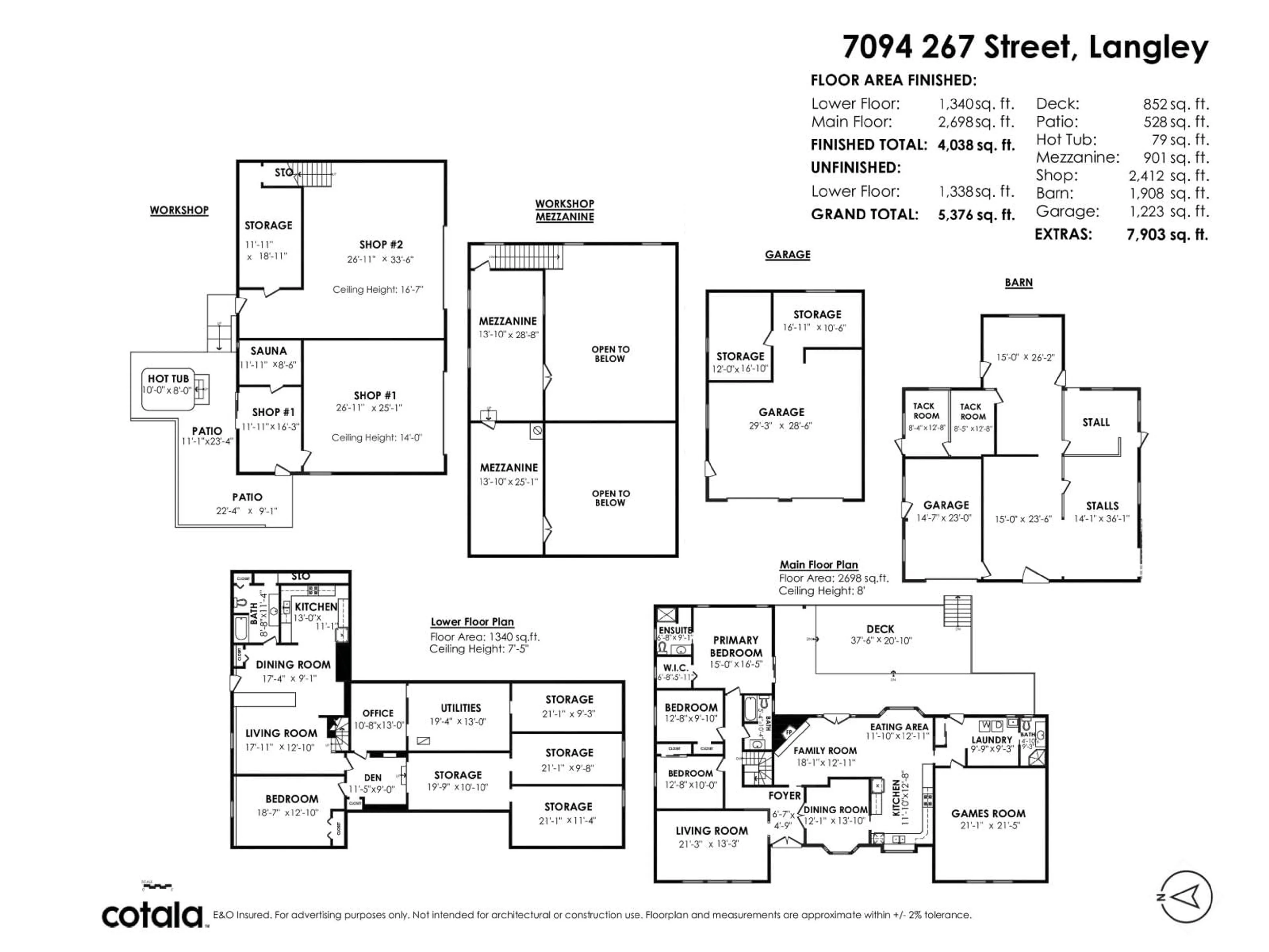 Floor plan for 7094 267 STREET, Langley British Columbia V4W1W2
