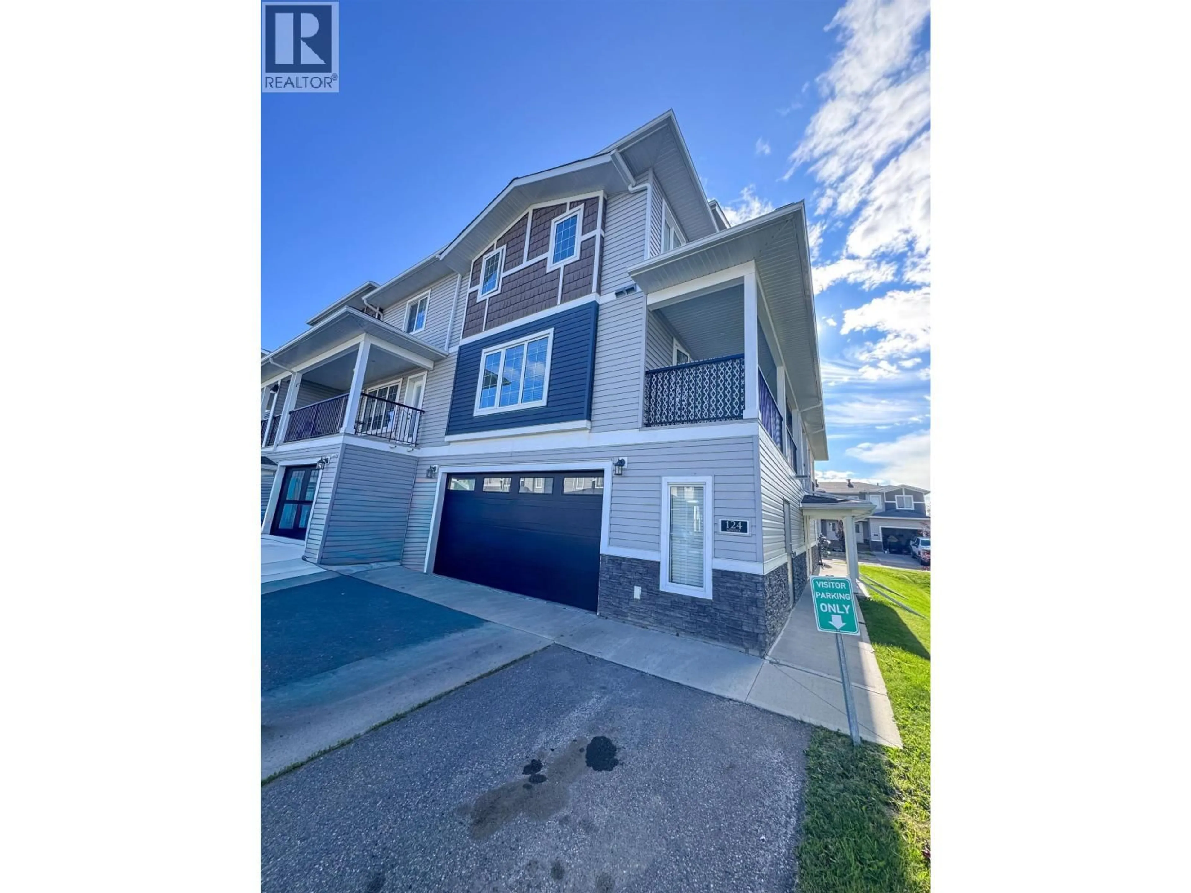 A pic from outside/outdoor area/front of a property/back of a property/a pic from drone, water/lake/river/ocean view for 124 - 10104 114A AVENUE, Fort St. John British Columbia V1J0K5