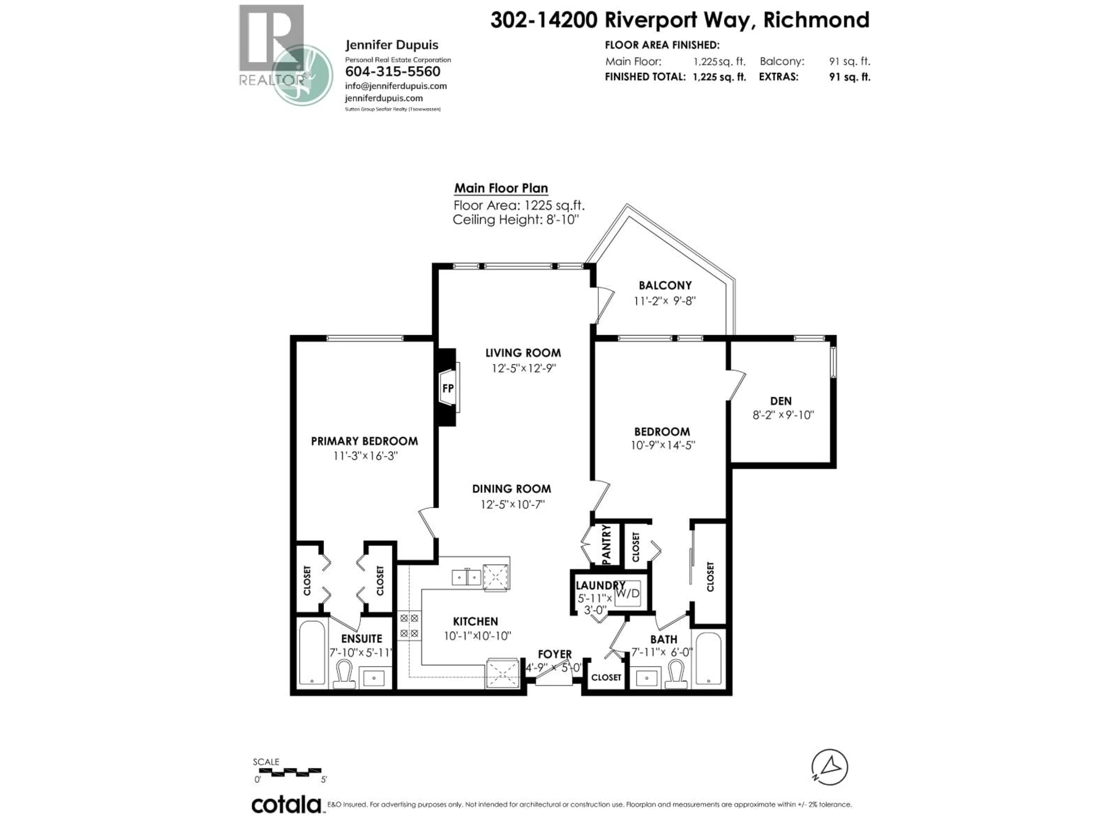 Floor plan for 302 - 14200 RIVERPORT WAY, Richmond British Columbia V6W1M4