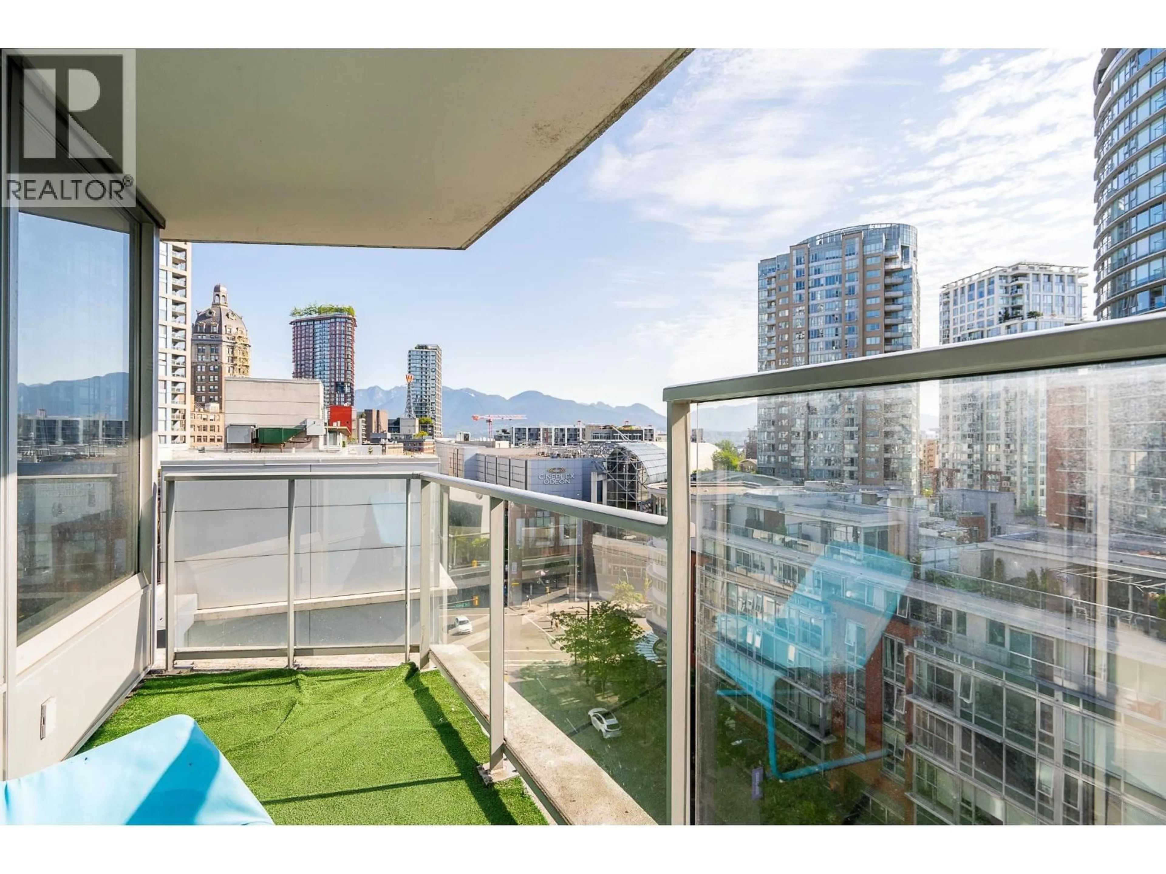 Balcony in the apartment, city buildings view from balcony for 1002 - 689 ABBOTT STREET, Vancouver British Columbia V6B0J2