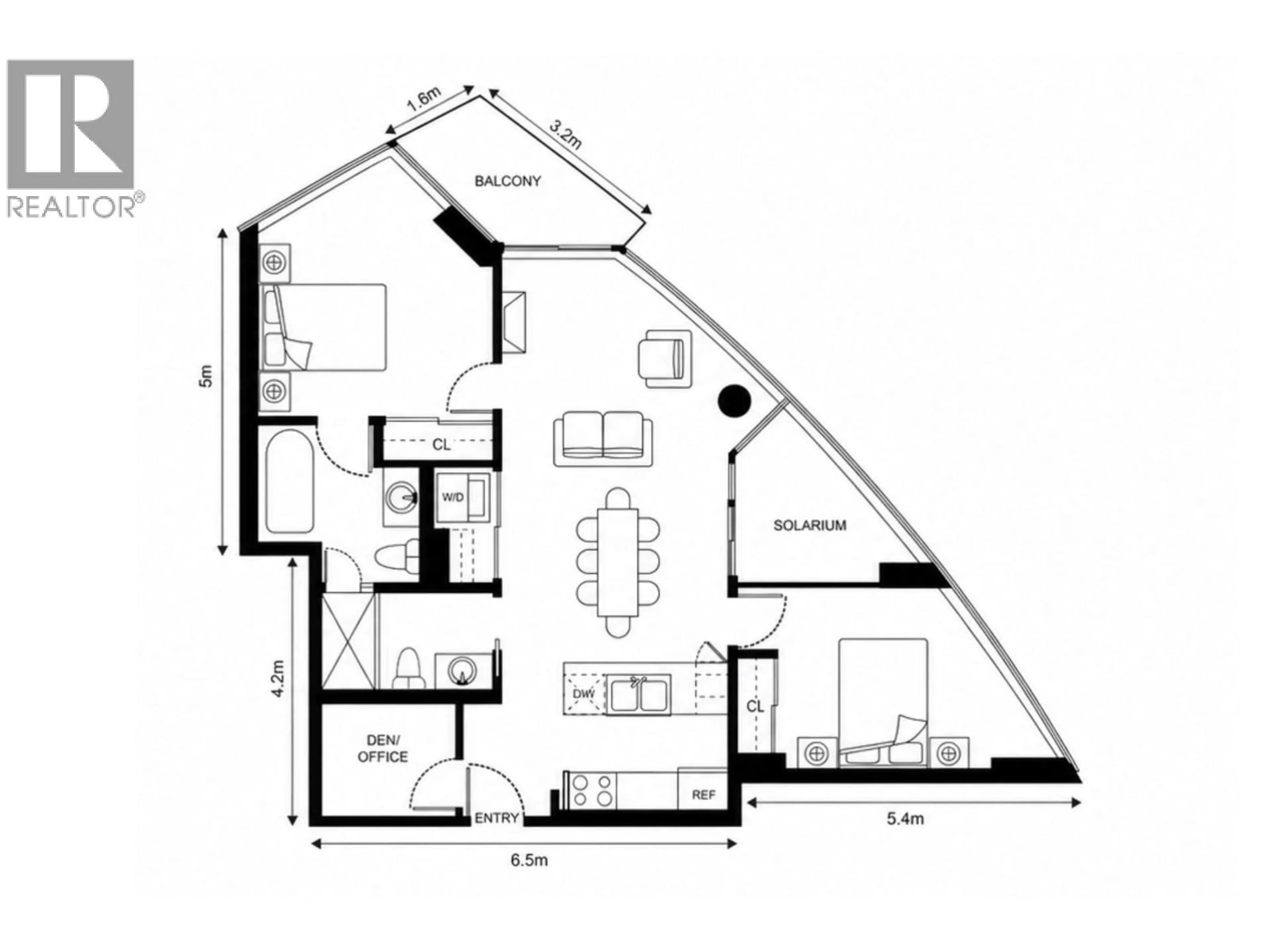 Floor plan for 1002 - 689 ABBOTT STREET, Vancouver British Columbia V6B0J2