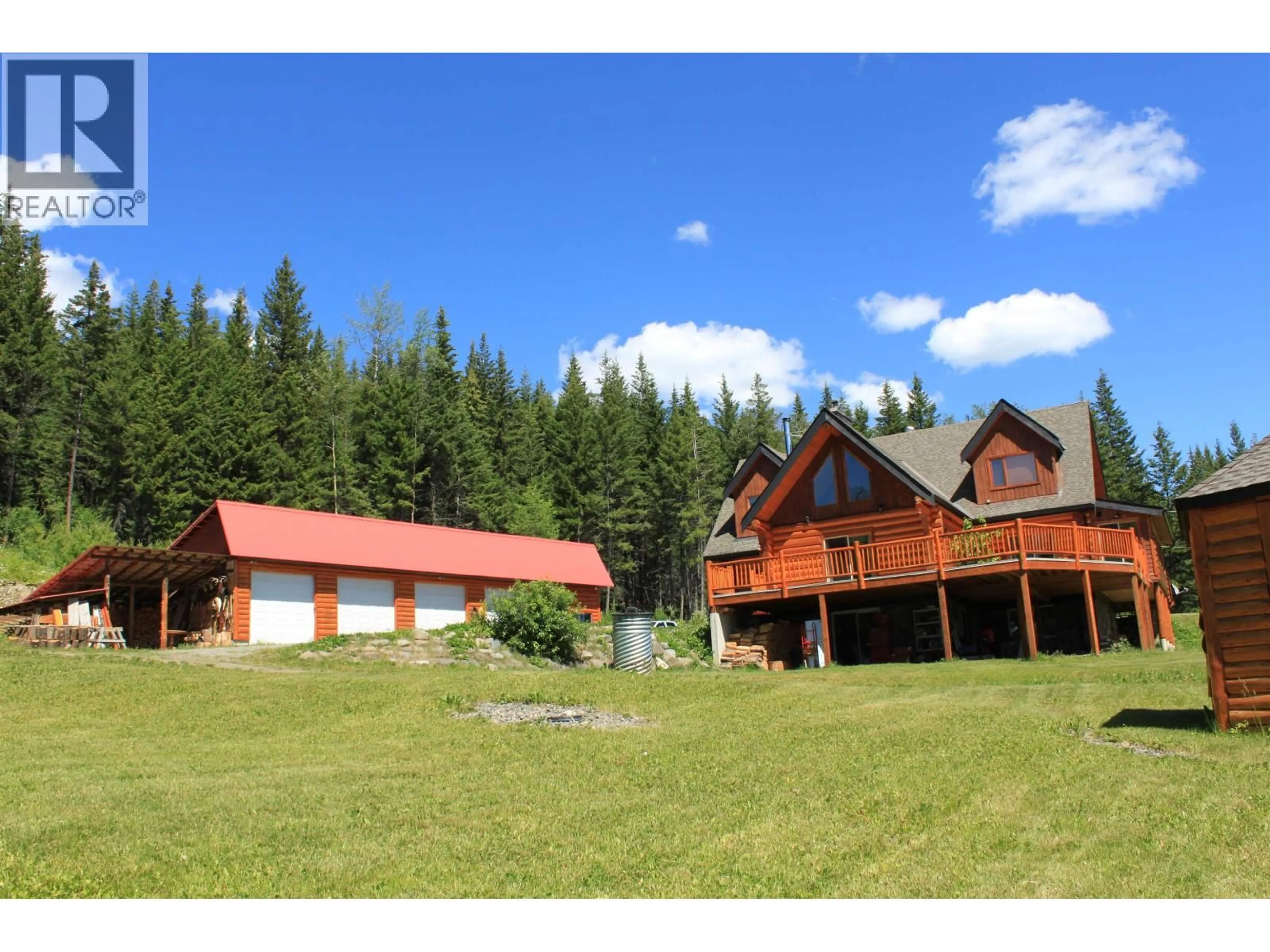 A pic from outside/outdoor area/front of a property/back of a property/a pic from drone, unknown for 7134 GROSSETT ROAD, Bridge Lake British Columbia V0K1X2