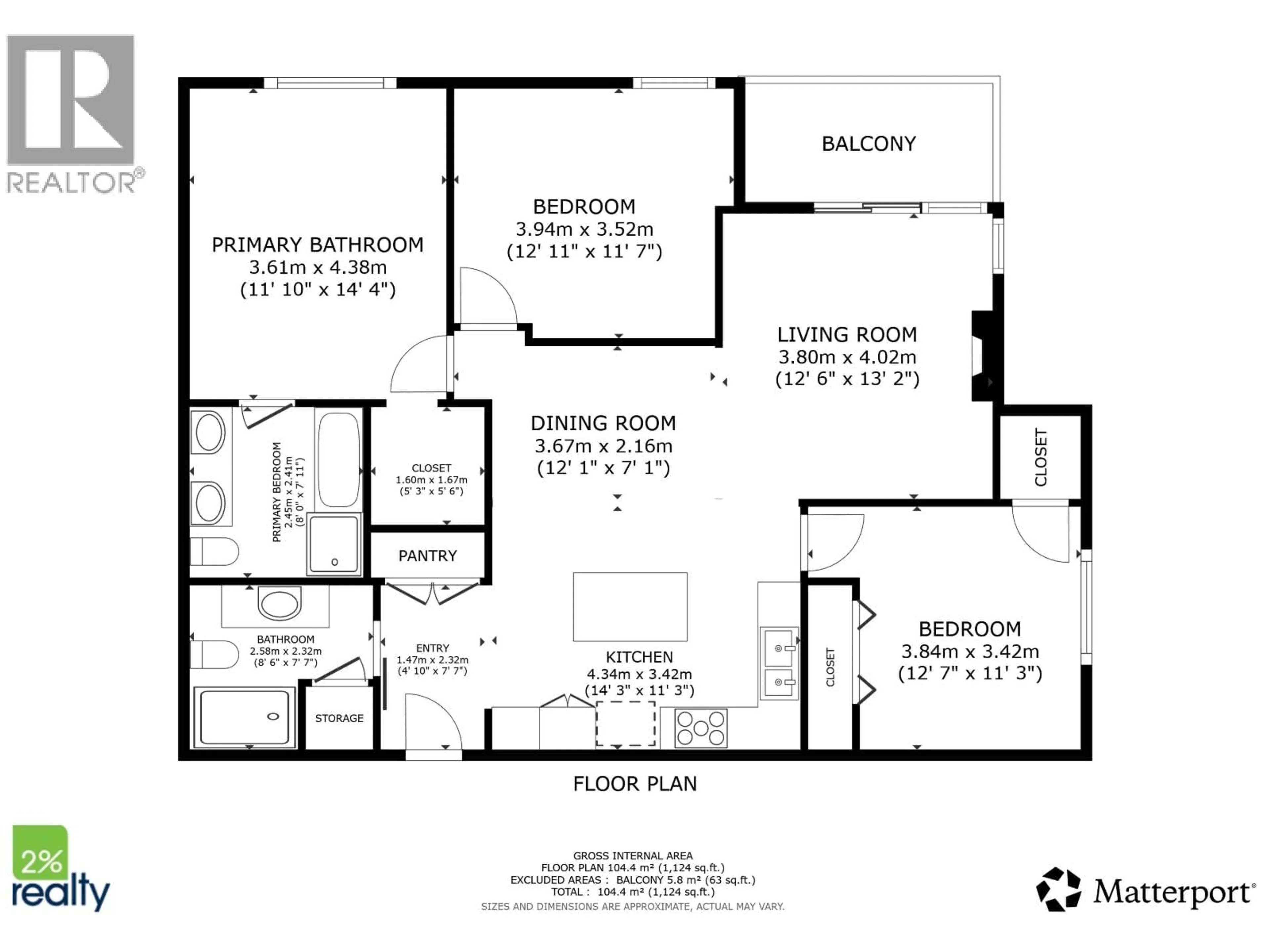 Floor plan for 411 - 22150 DEWDNEY TRUNK ROAD, Maple Ridge British Columbia V2X3H6