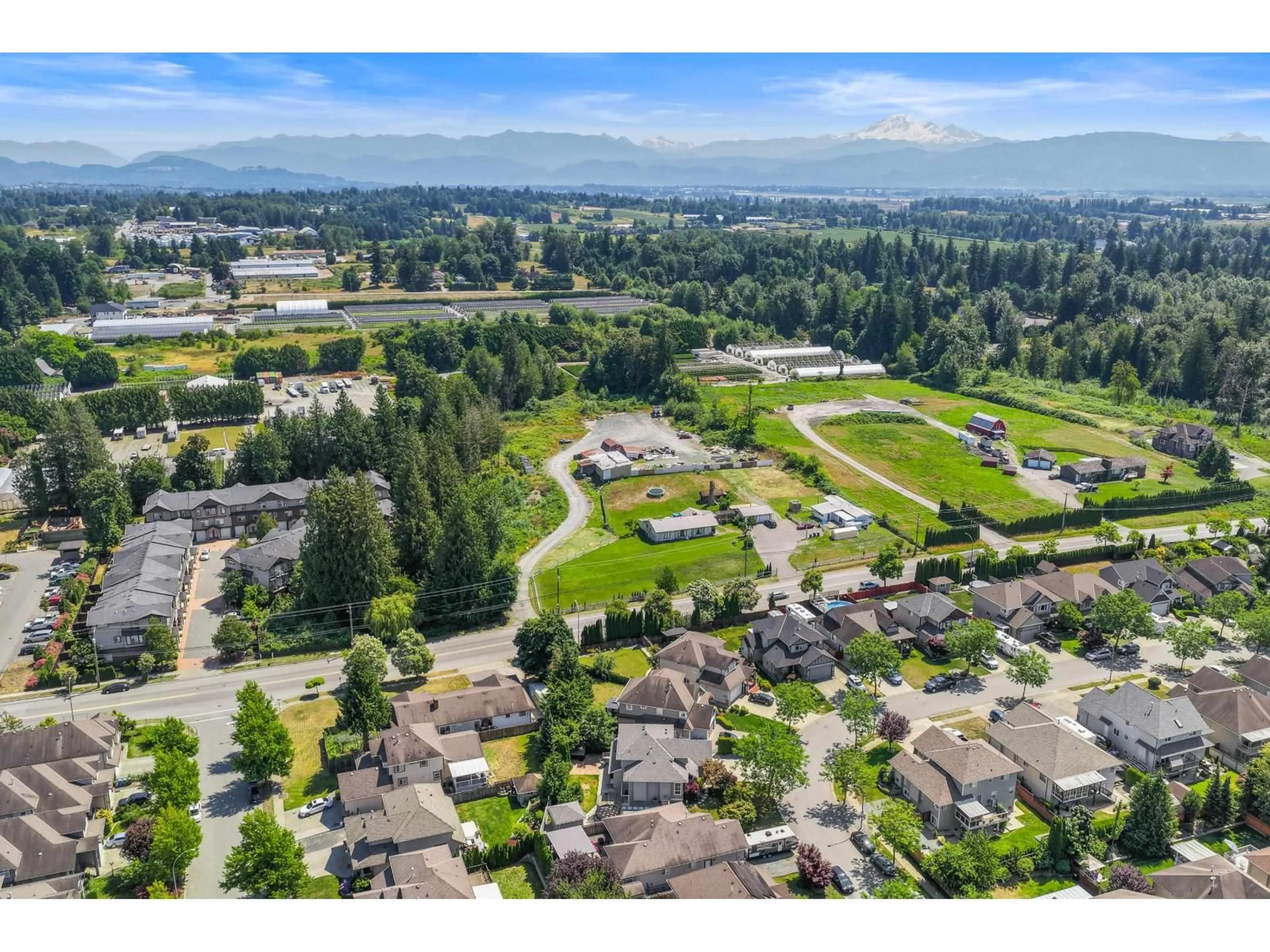 A pic from outside/outdoor area/front of a property/back of a property/a pic from drone, mountain view for 2894 LEFEUVRE ROAD, Abbotsford British Columbia V4X2S7