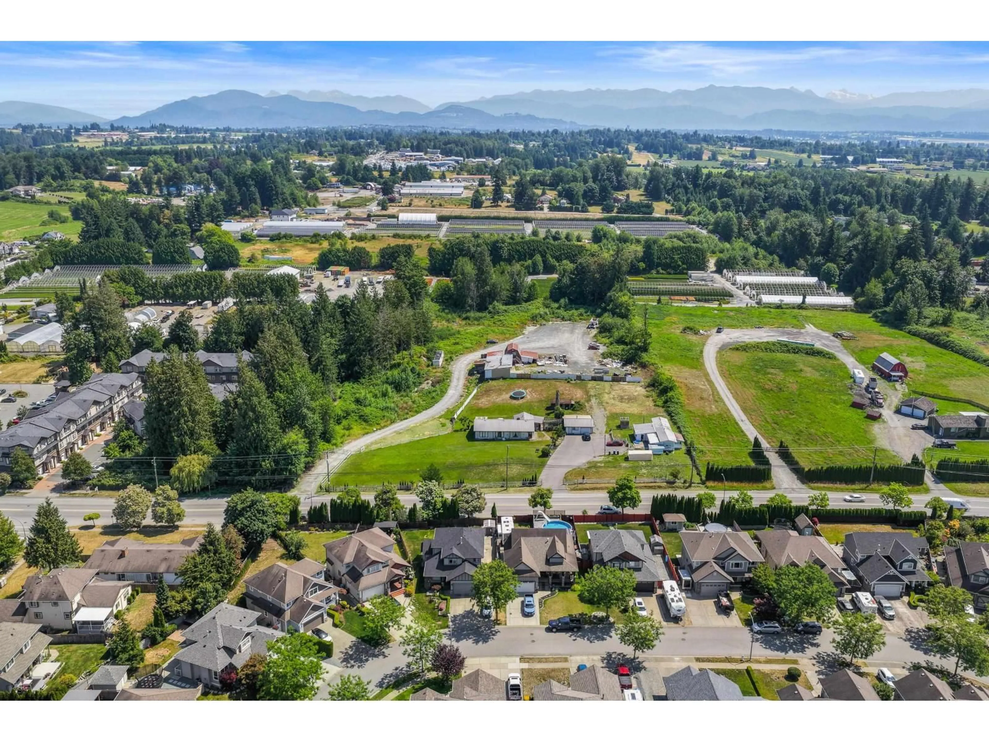A pic from outside/outdoor area/front of a property/back of a property/a pic from drone, mountain view for 2894 LEFEUVRE ROAD, Abbotsford British Columbia V4X2S7