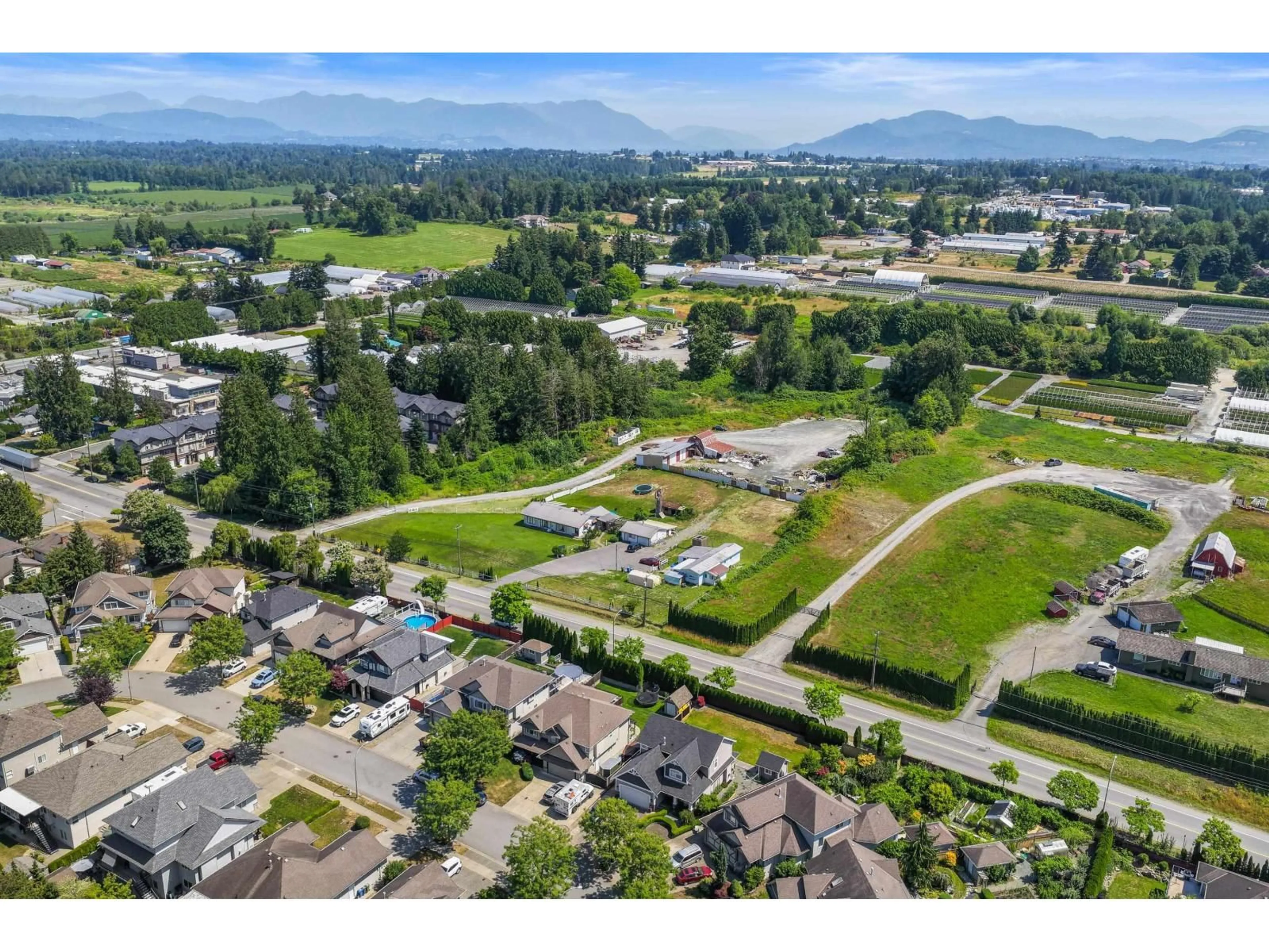 A pic from outside/outdoor area/front of a property/back of a property/a pic from drone, mountain view for 2894 LEFEUVRE ROAD, Abbotsford British Columbia V4X2S7