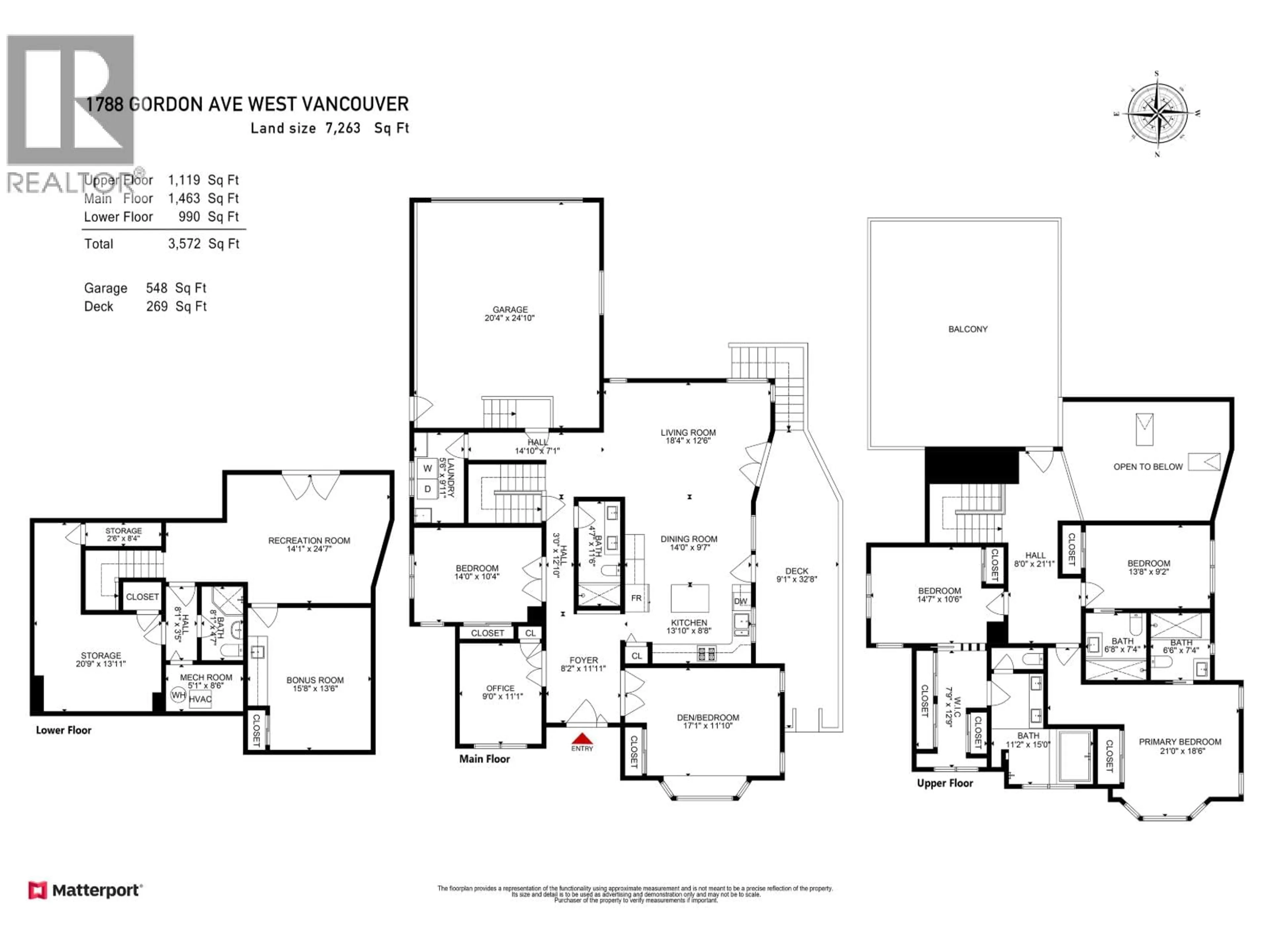 Floor plan for 1788 GORDON AVENUE, West Vancouver British Columbia V7V1V3