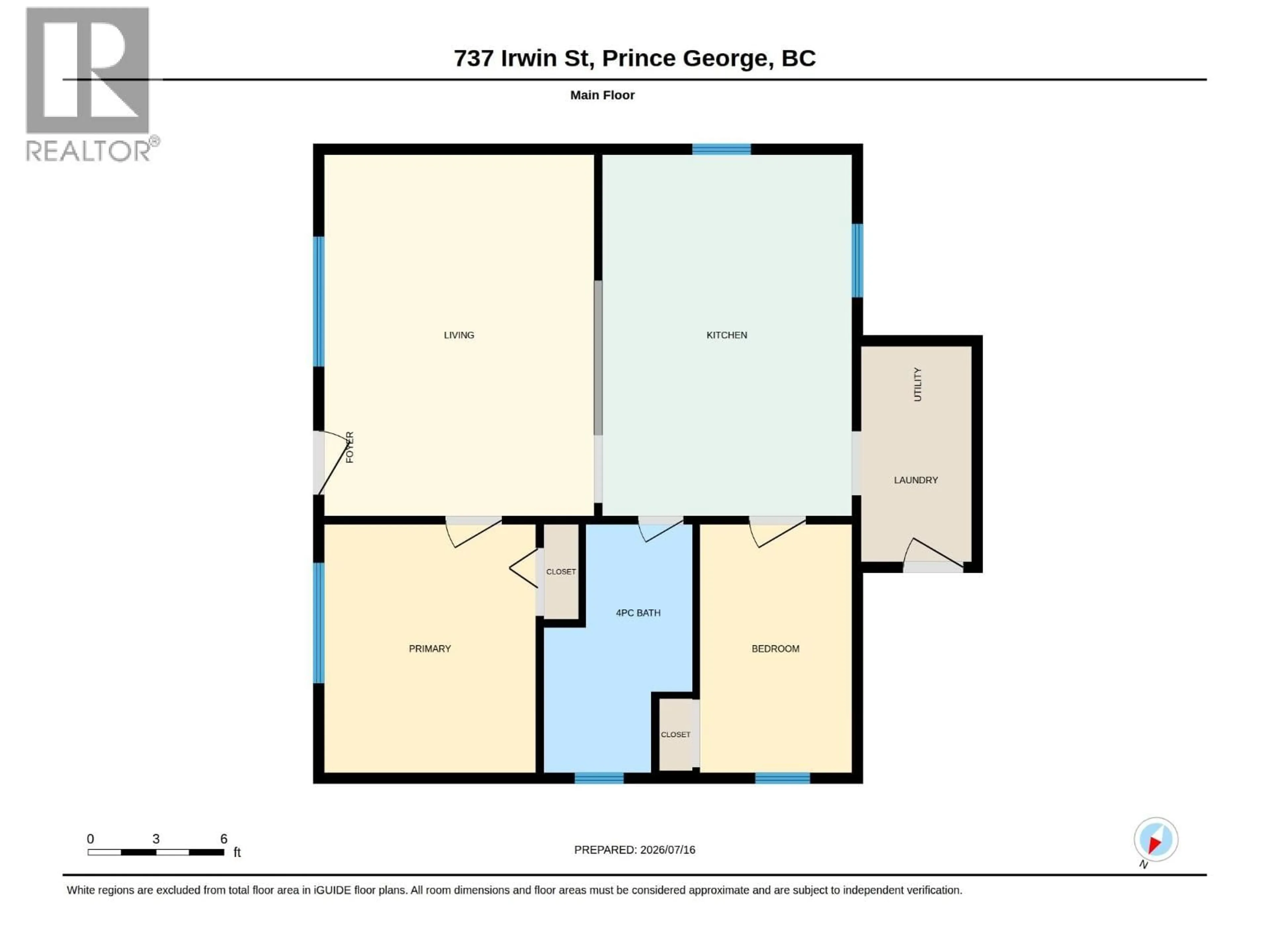 Floor plan for 737 IRWIN STREET, Prince George British Columbia V2M2X6