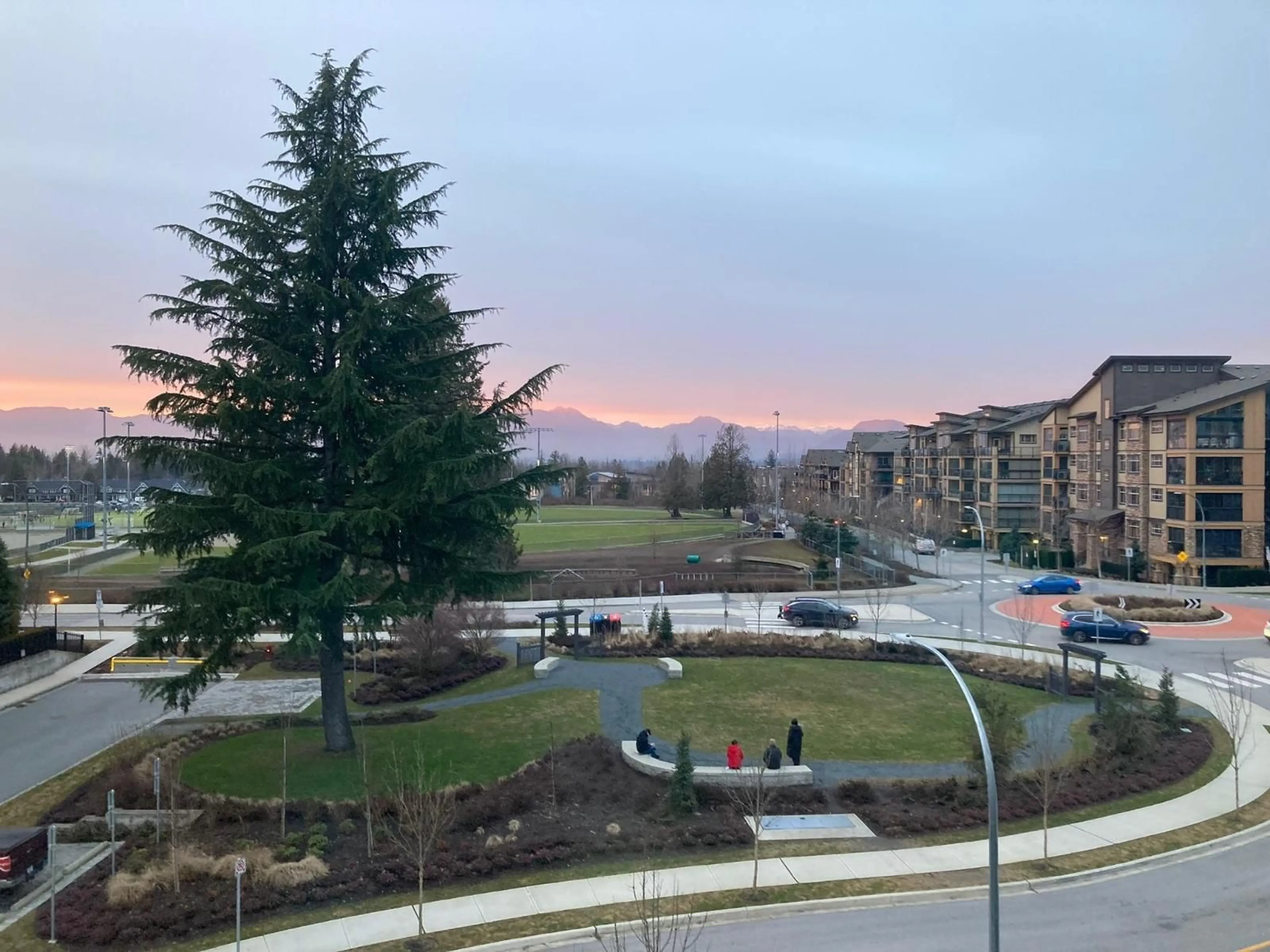 A pic from outside/outdoor area/front of a property/back of a property/a pic from drone, mountain view for A319 - 8150 207 STREET, Langley British Columbia V2Y4J2