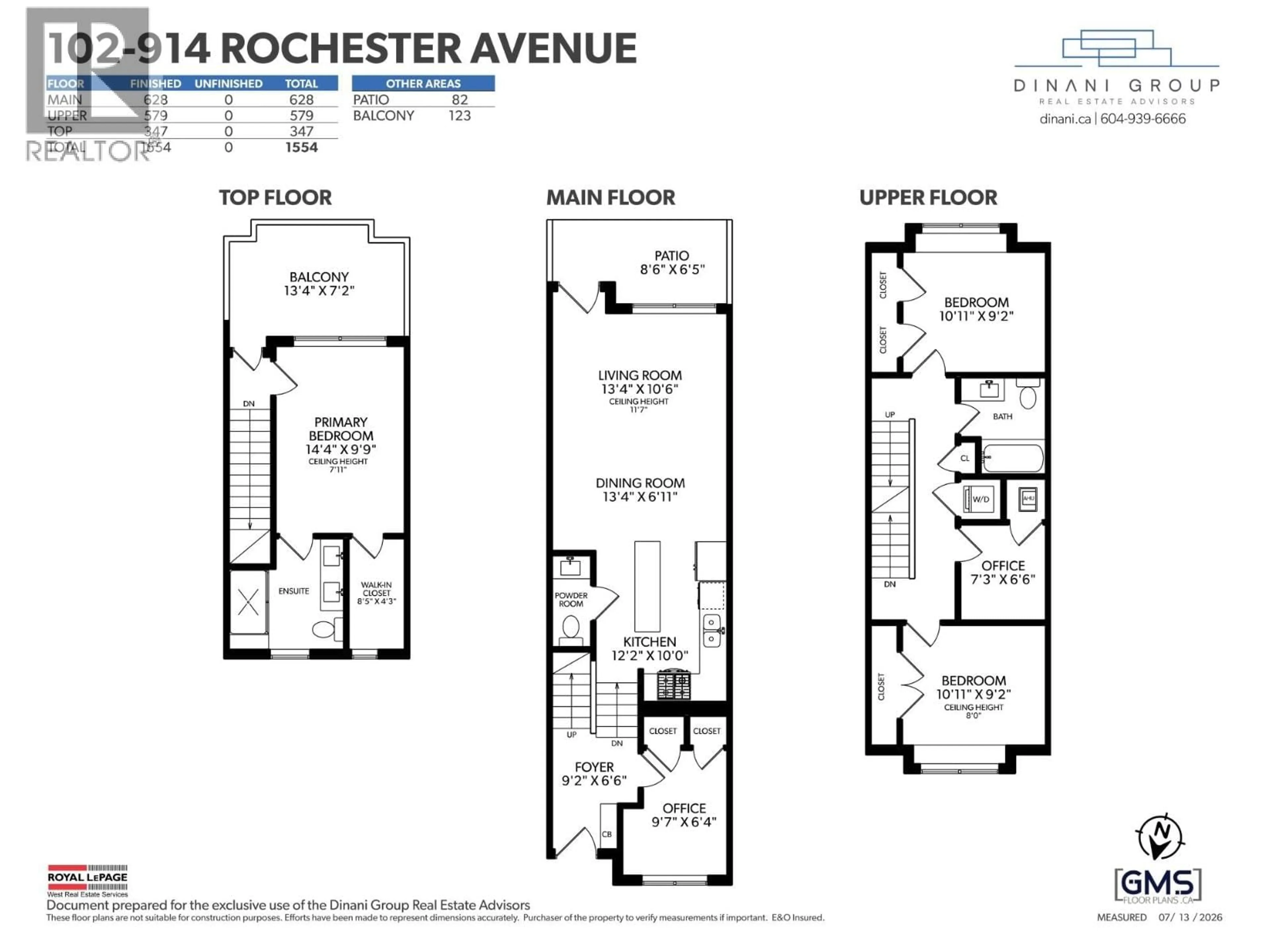 Floor plan for 102 - 914 ROCHESTER AVENUE, Coquitlam British Columbia V3K2W6
