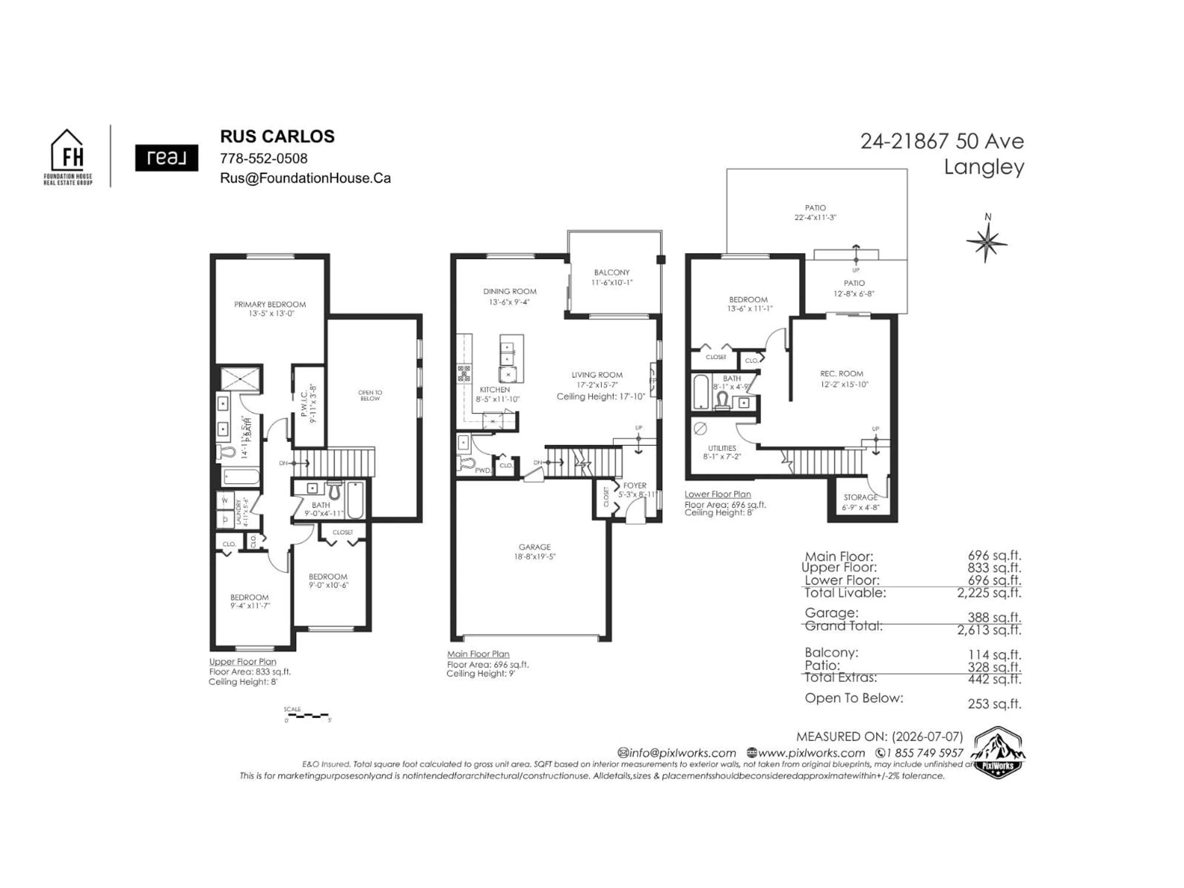 Floor plan for 24 - 21867 50 AVENUE, Langley British Columbia V3A3T2