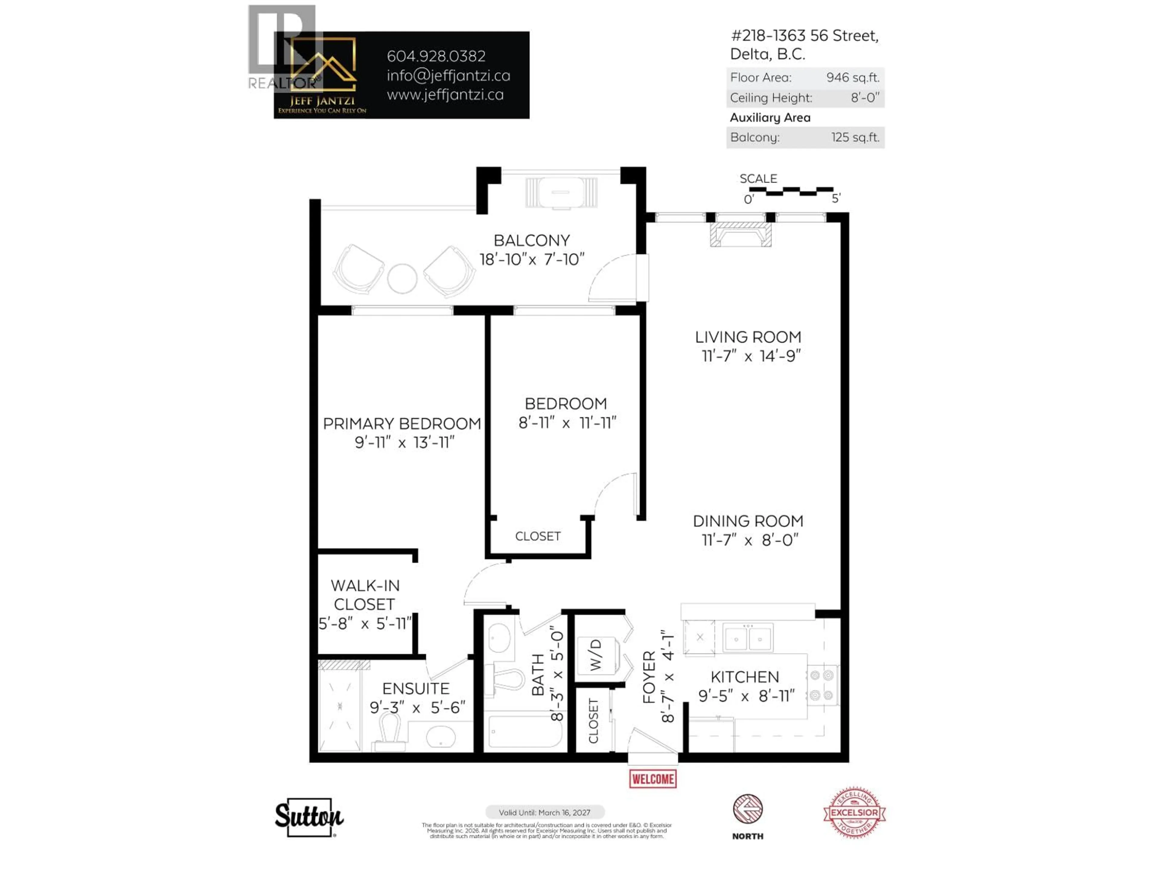 Floor plan for 218 - 1363 56 STREET, Delta British Columbia V4L2P7