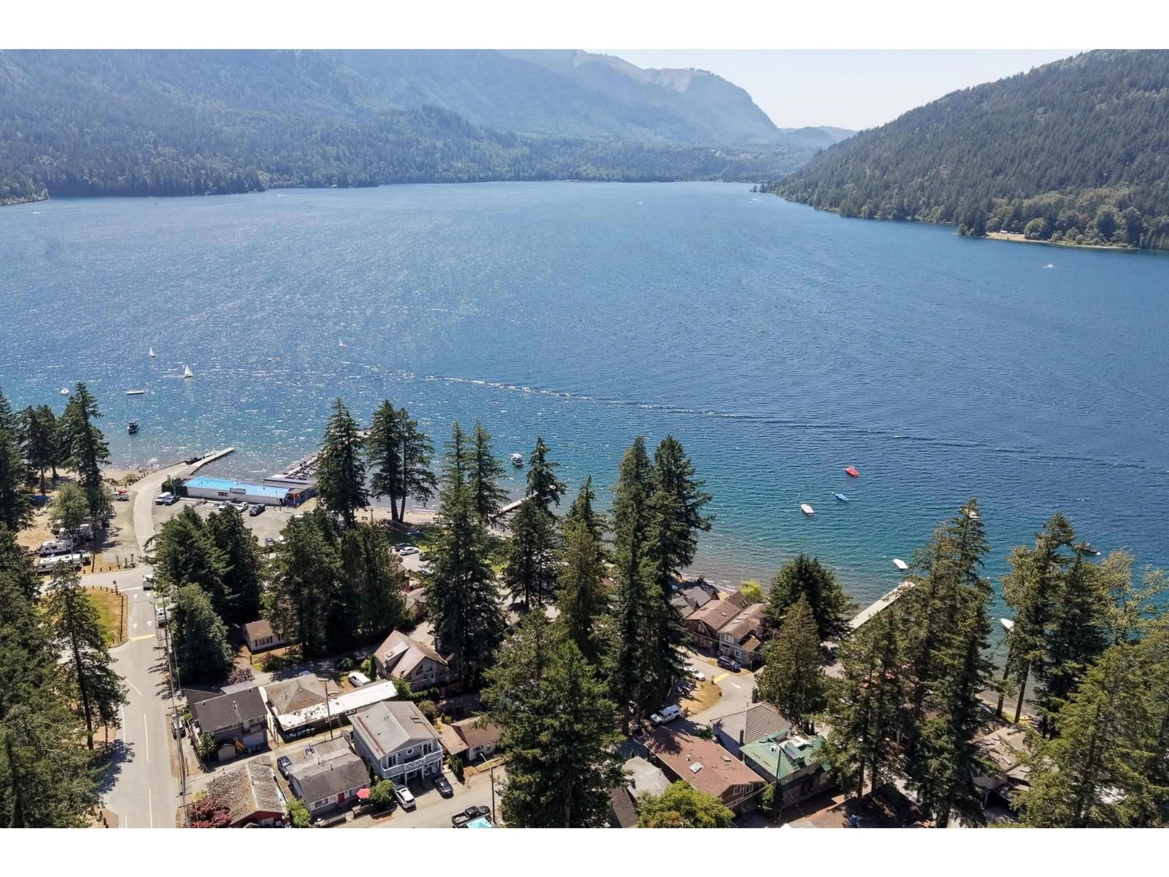 A pic from outside/outdoor area/front of a property/back of a property/a pic from drone, water/lake/river/ocean view for 265 FIRST AVENUE, Cultus Lake British Columbia V2R4Z4