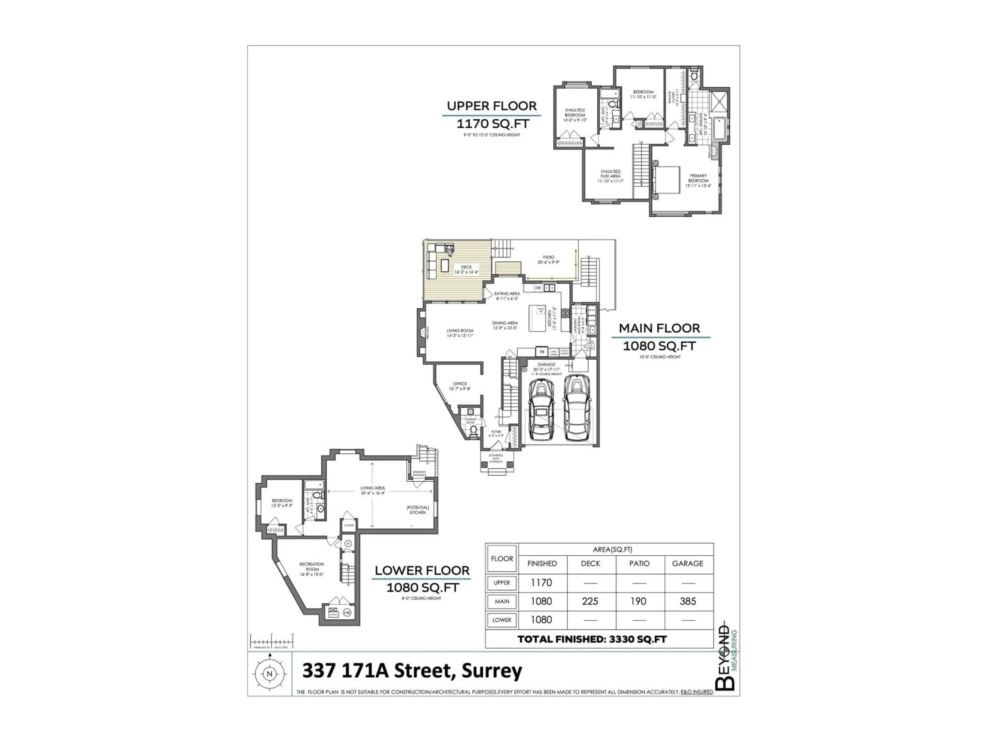 Floor plan for 337 171A STREET, Surrey British Columbia V3Z9P5