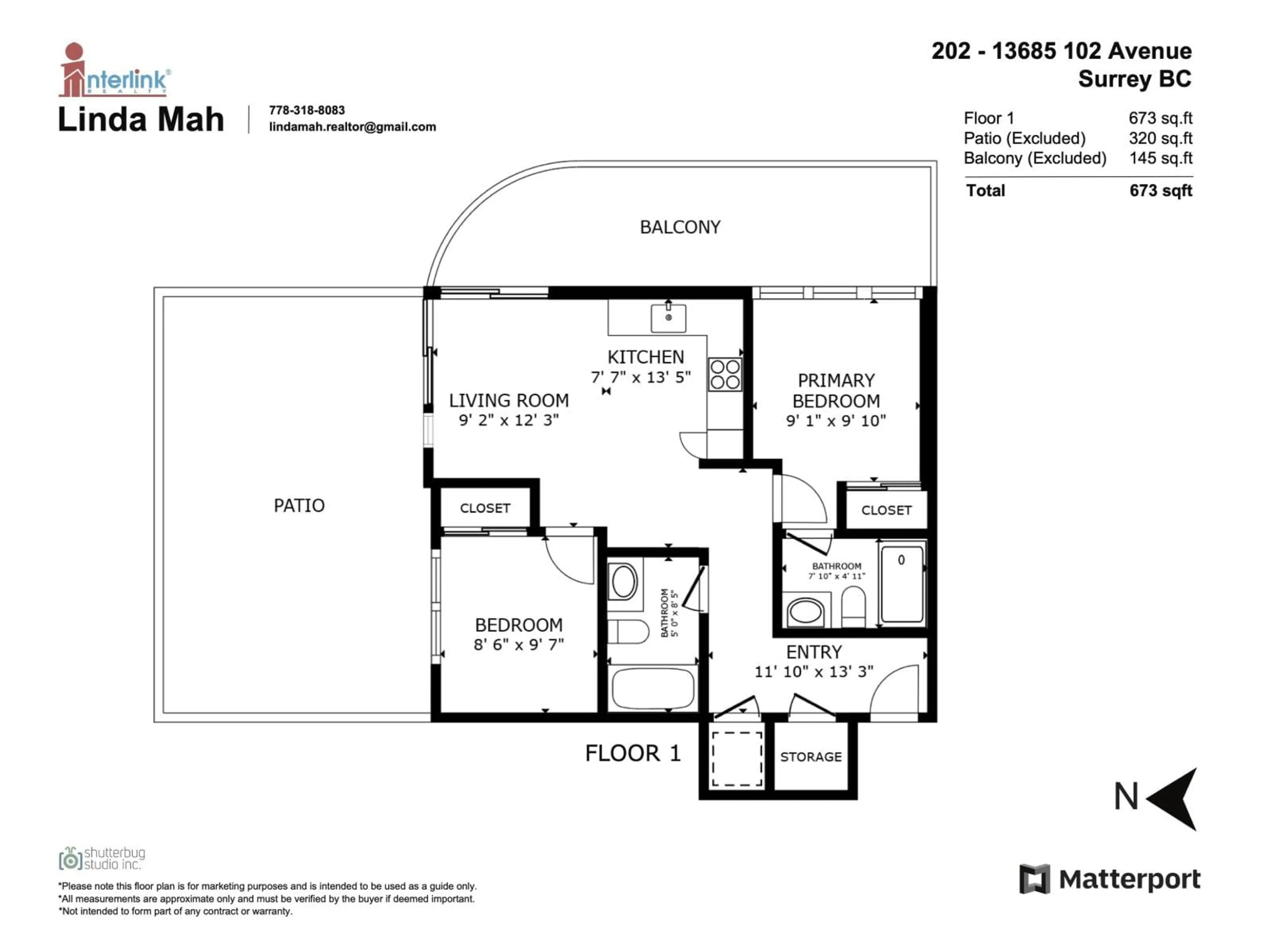 Floor plan for 202 - 13685 102 AVENUE, Surrey British Columbia V3T0S2