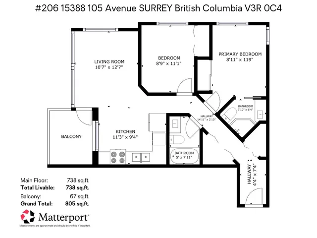 206 - 15388 105 AVENUE, Surrey 3