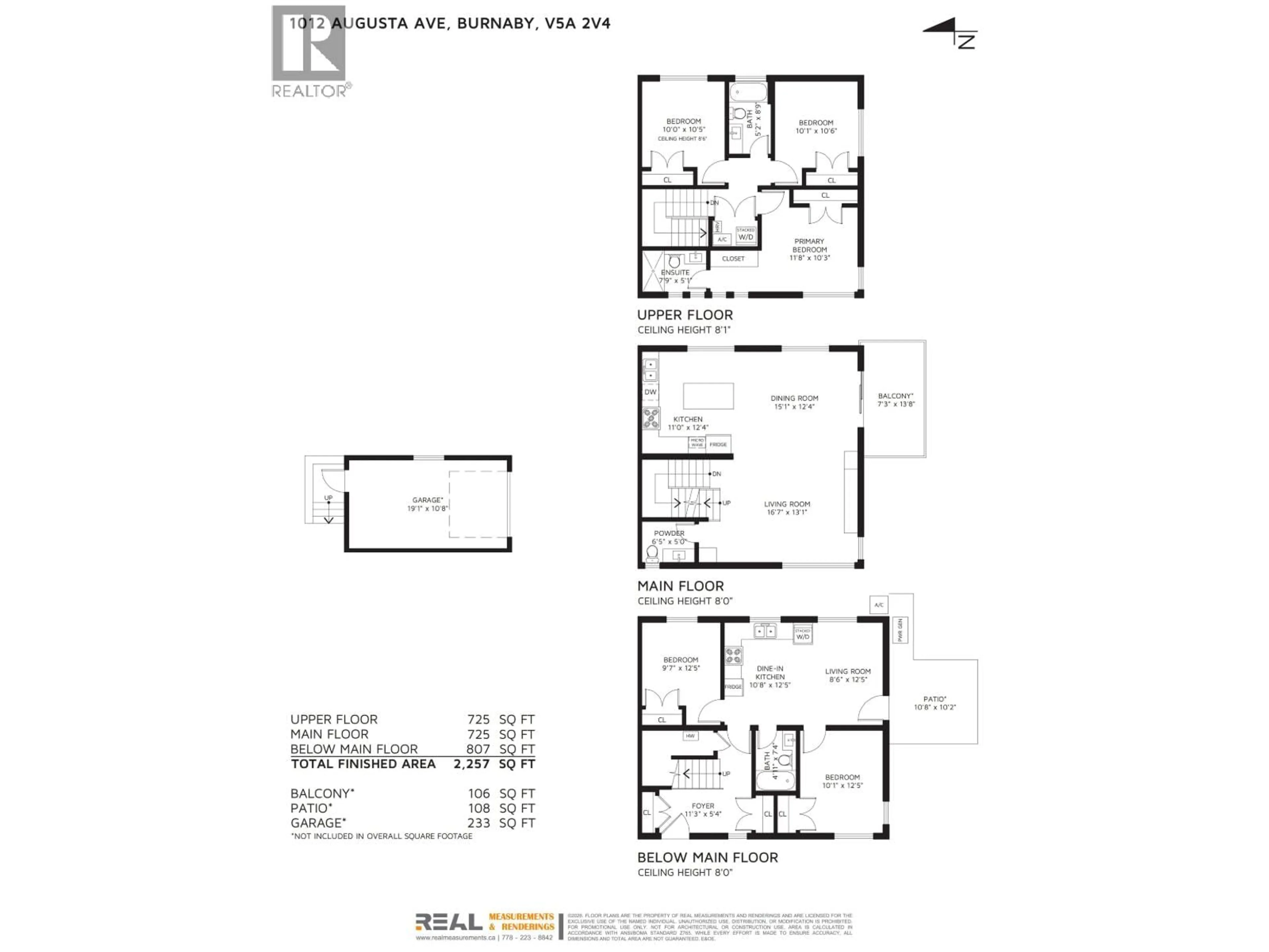 Floor plan for 1012 AUGUSTA AVENUE, Burnaby British Columbia V5A2V4