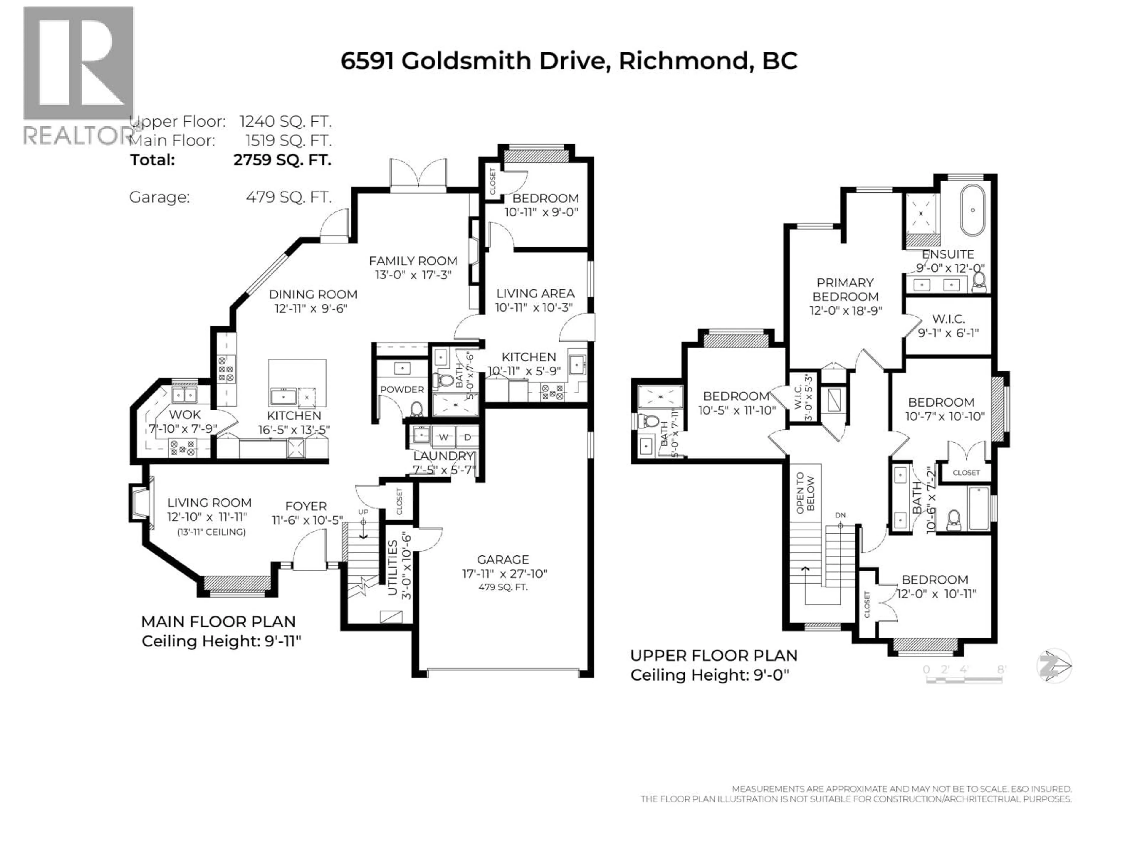 Floor plan for 6591 GOLDSMITH DRIVE, Richmond British Columbia V7E4G6