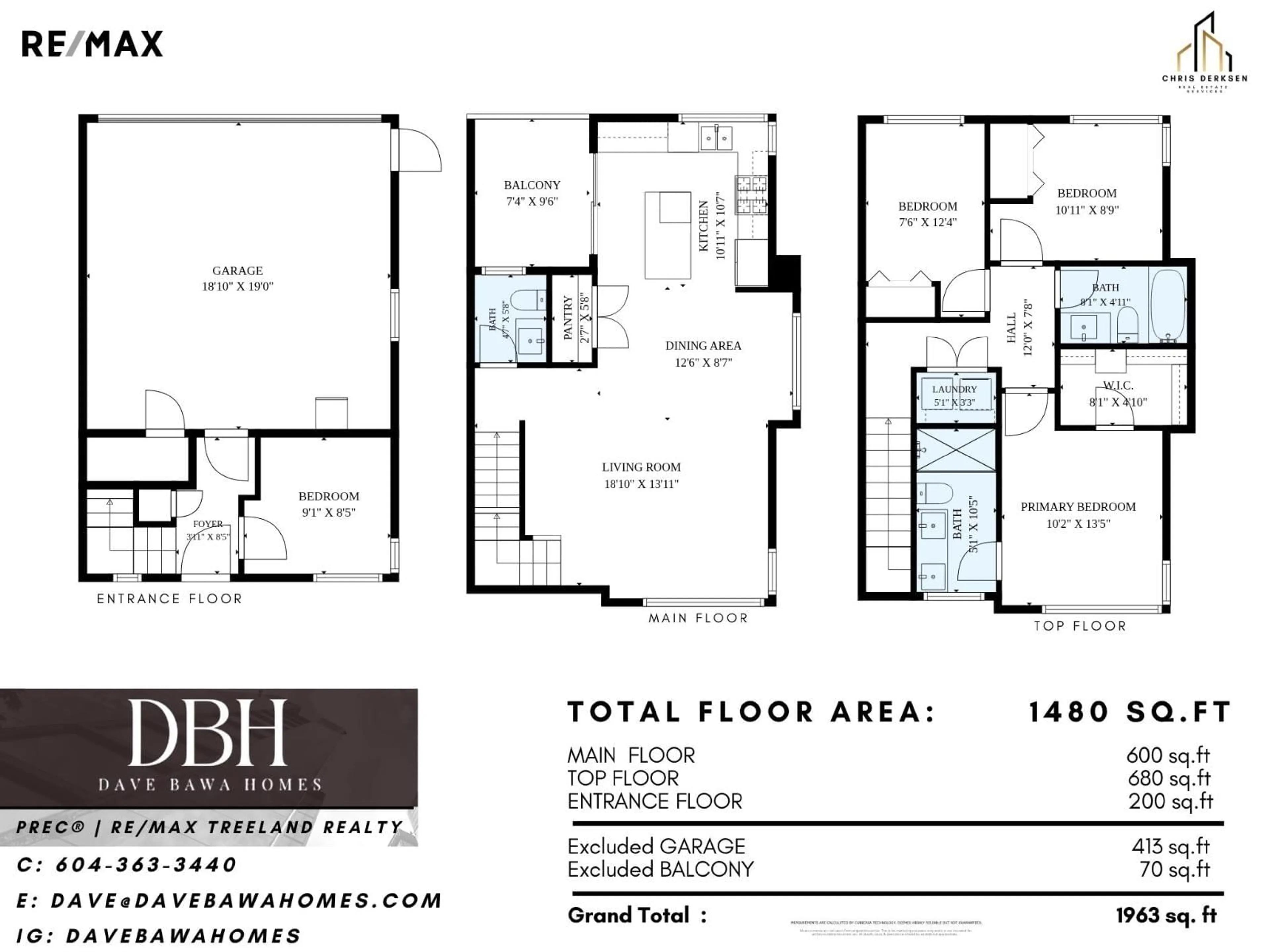 Floor plan for 96 - 20150 81 AVENUE, Langley British Columbia V2Y3L8