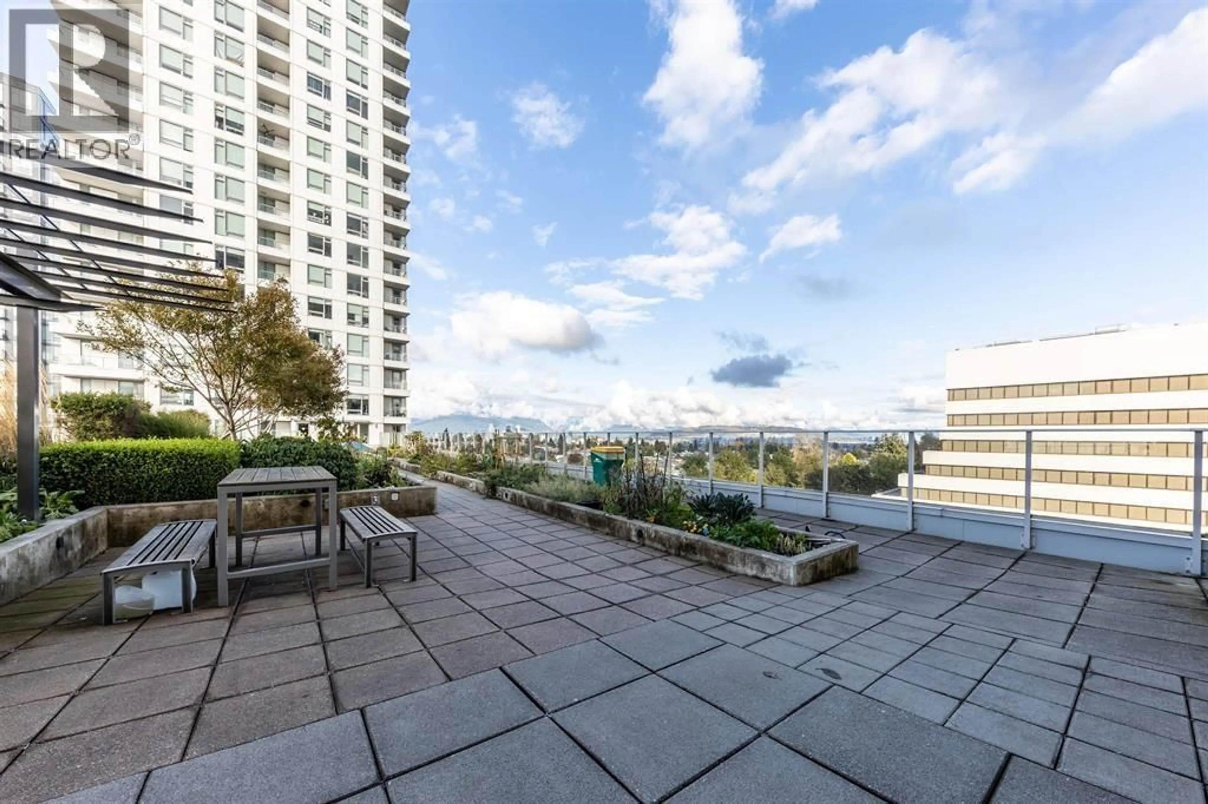 Patio, city buildings view from balcony for 3203 - 5665 BOUNDARY ROAD, Vancouver British Columbia V5R0E4
