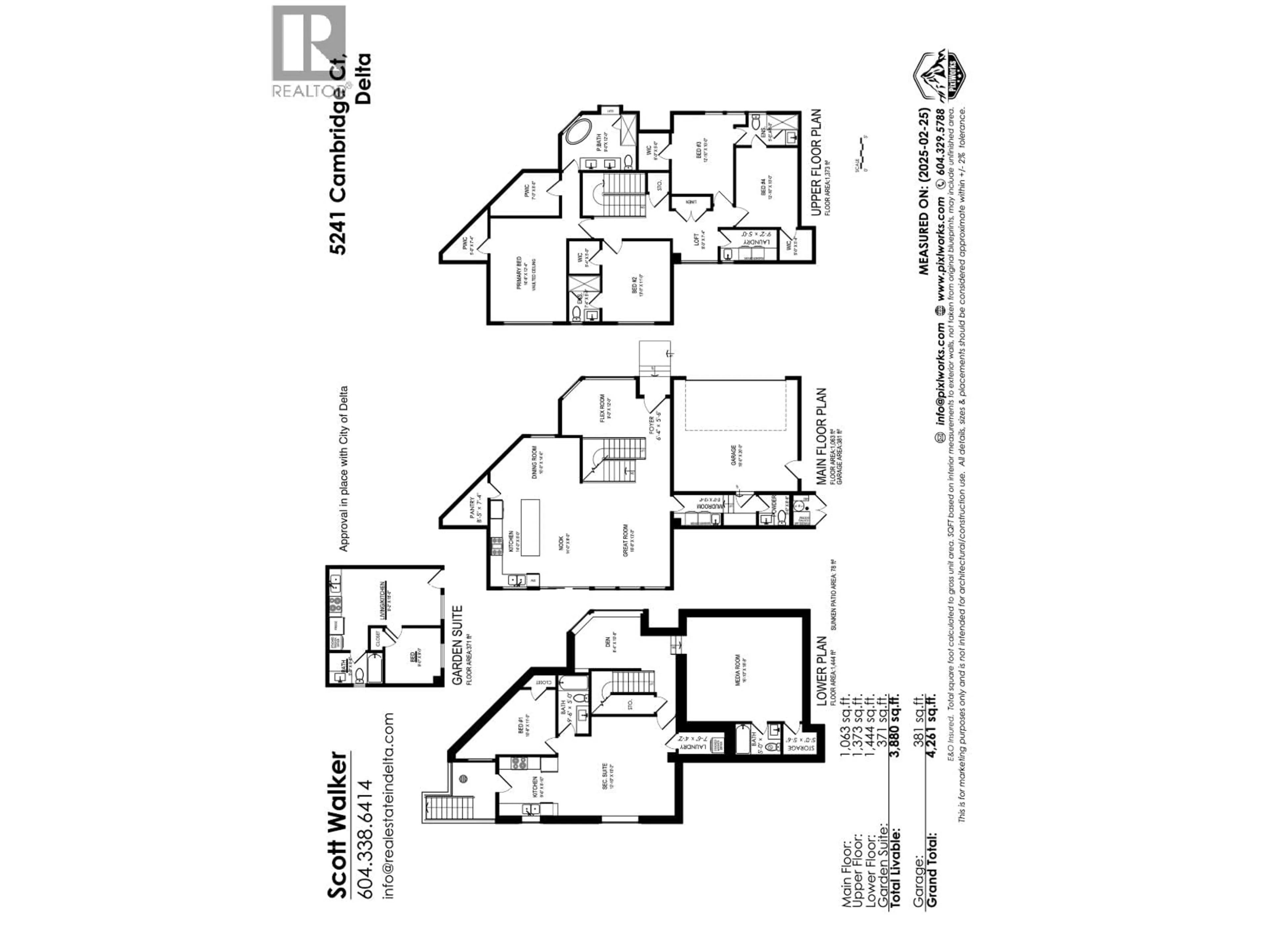 Floor plan for 5241 CAMBRIDGE COURT, Delta British Columbia V4M3Z1