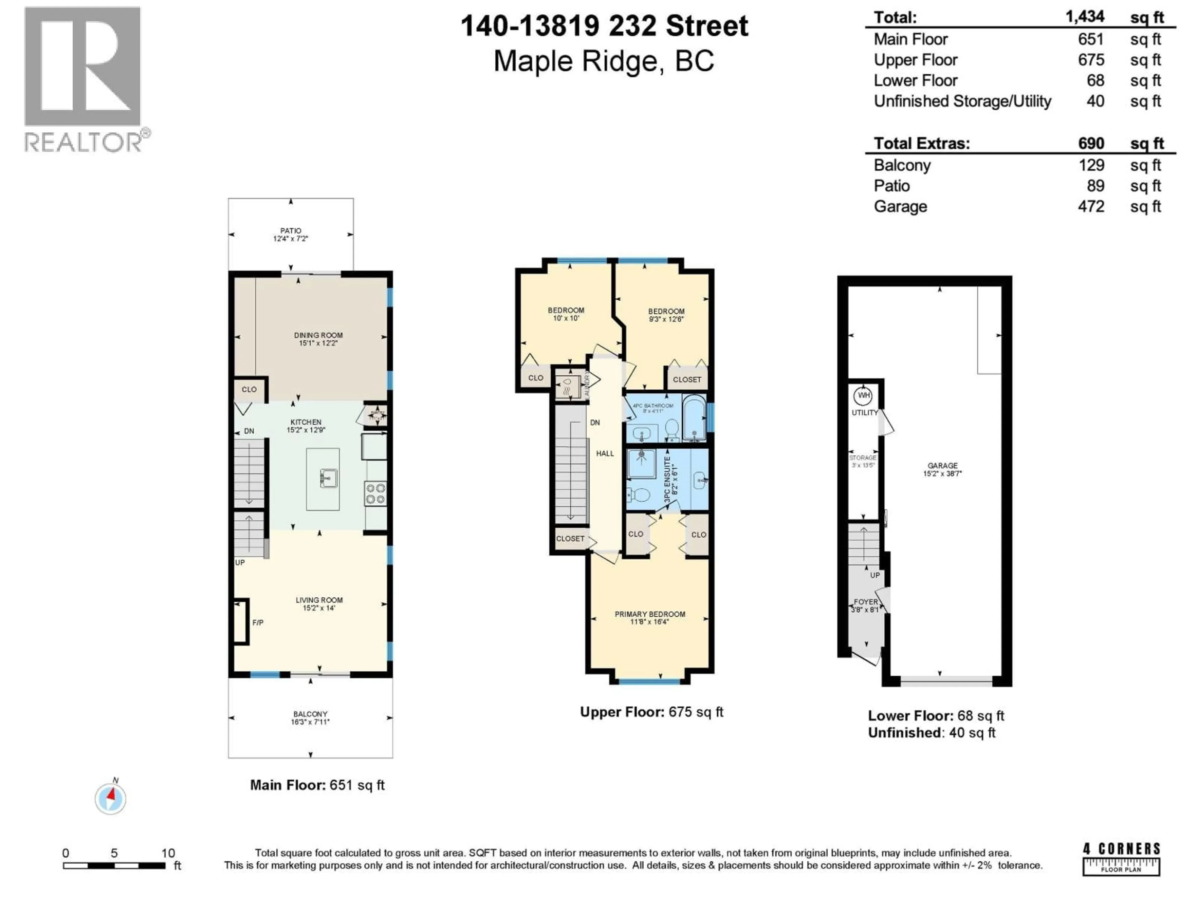 Floor plan for 140 - 13819 232 STREET, Maple Ridge British Columbia V4R0C7