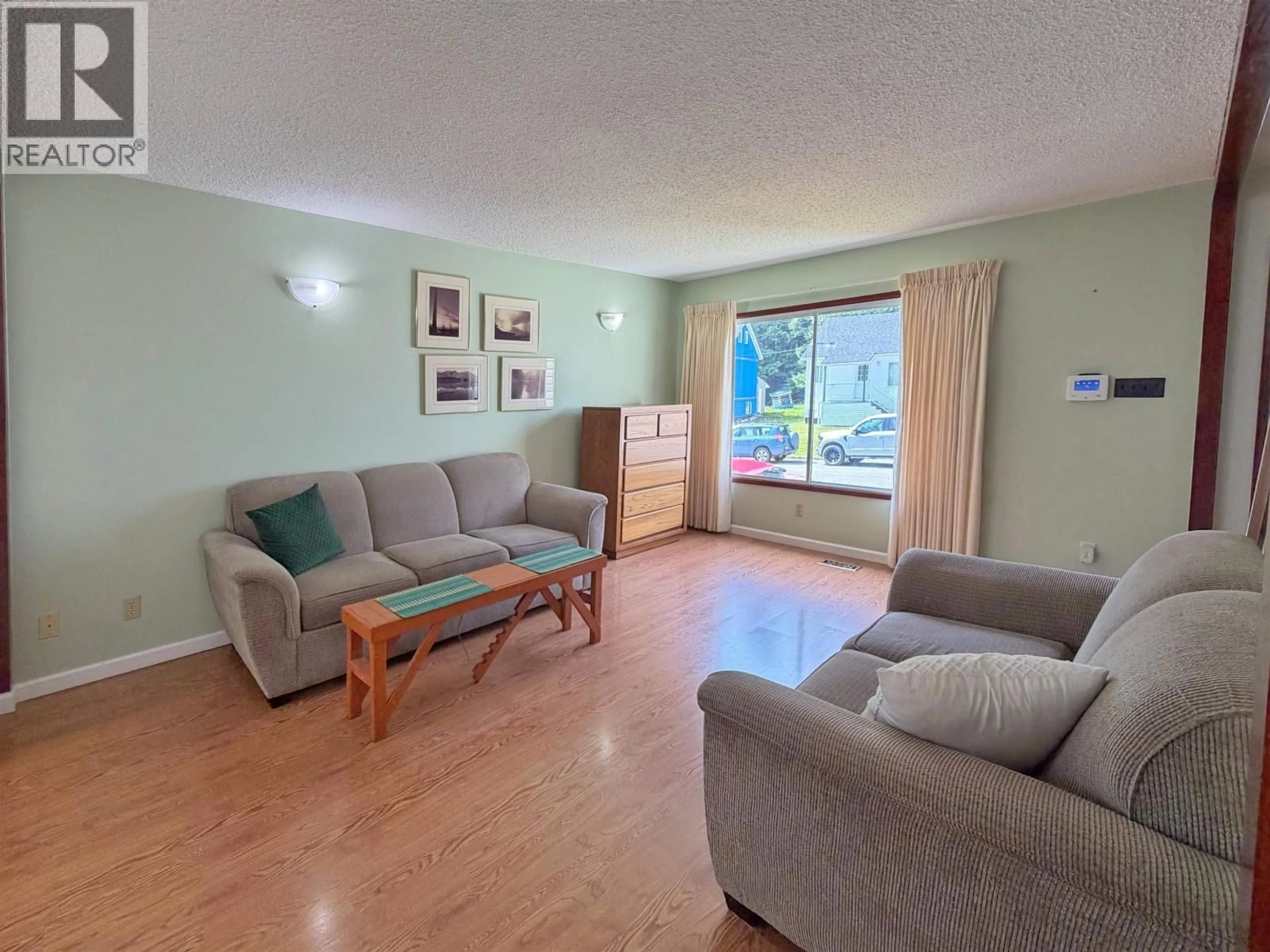 Living room with furniture, wood/laminate floor for 1348 OVERLOOK STREET, Prince Rupert British Columbia V8J2C8