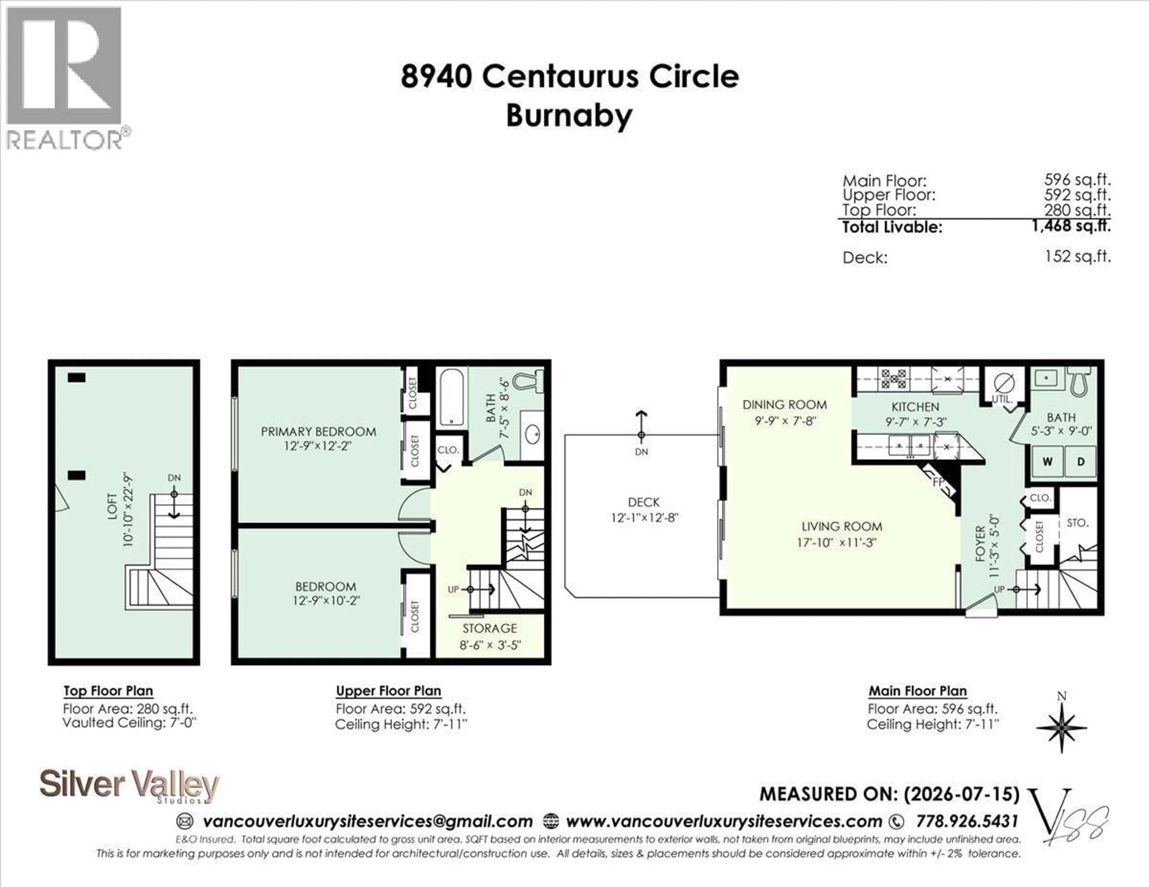 Floor plan for 8940 CENTAURUS CIRCLE, Burnaby British Columbia V3J1C1