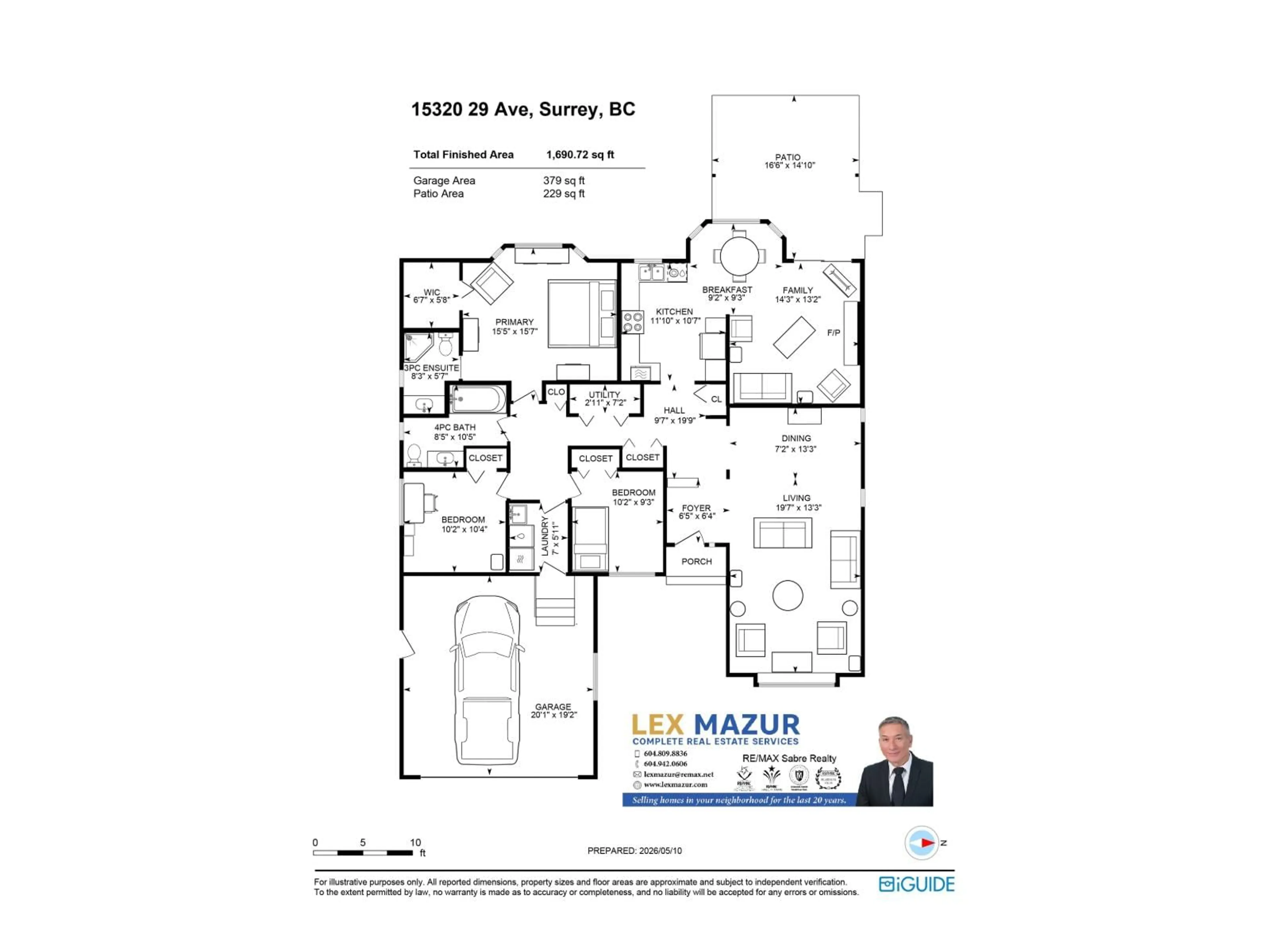Floor plan for 15320 29TH AVENUE, Surrey British Columbia V4P1G5