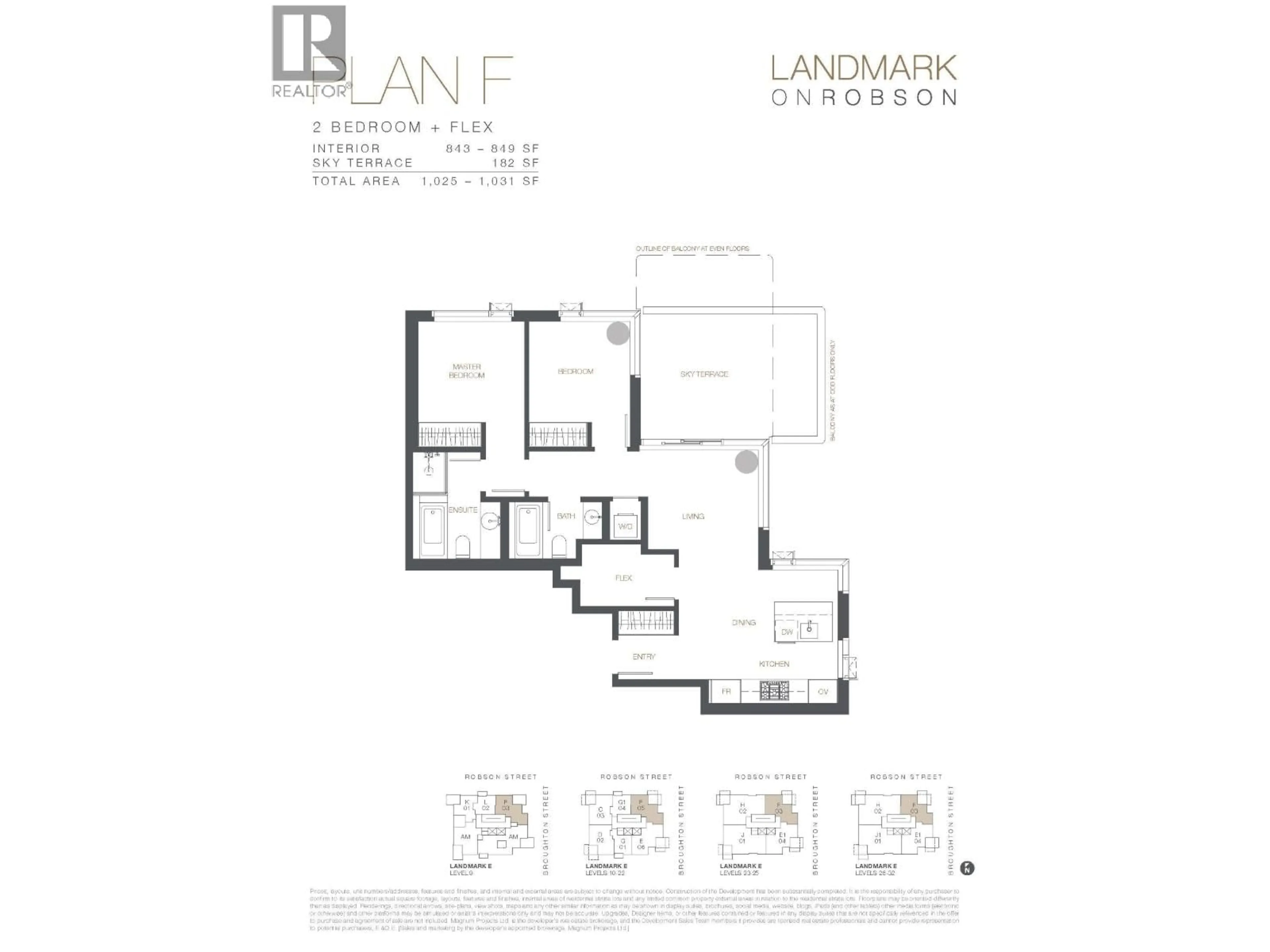 Floor plan for 2303 - 1408 ROBSON STREET, Vancouver British Columbia V6G1B9