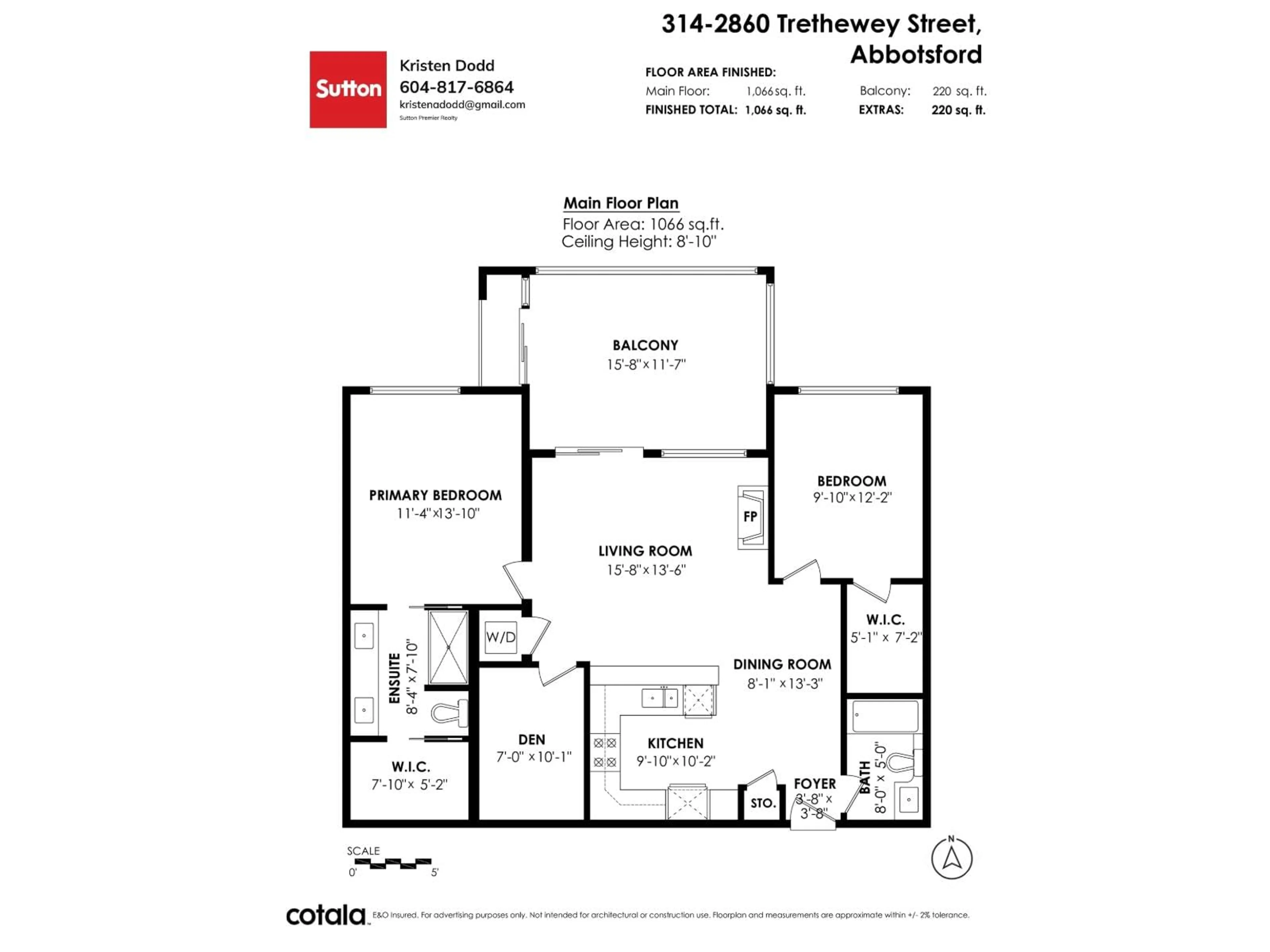 Floor plan for 314 - 2860 TRETHEWEY STREET, Abbotsford British Columbia V2T0G5