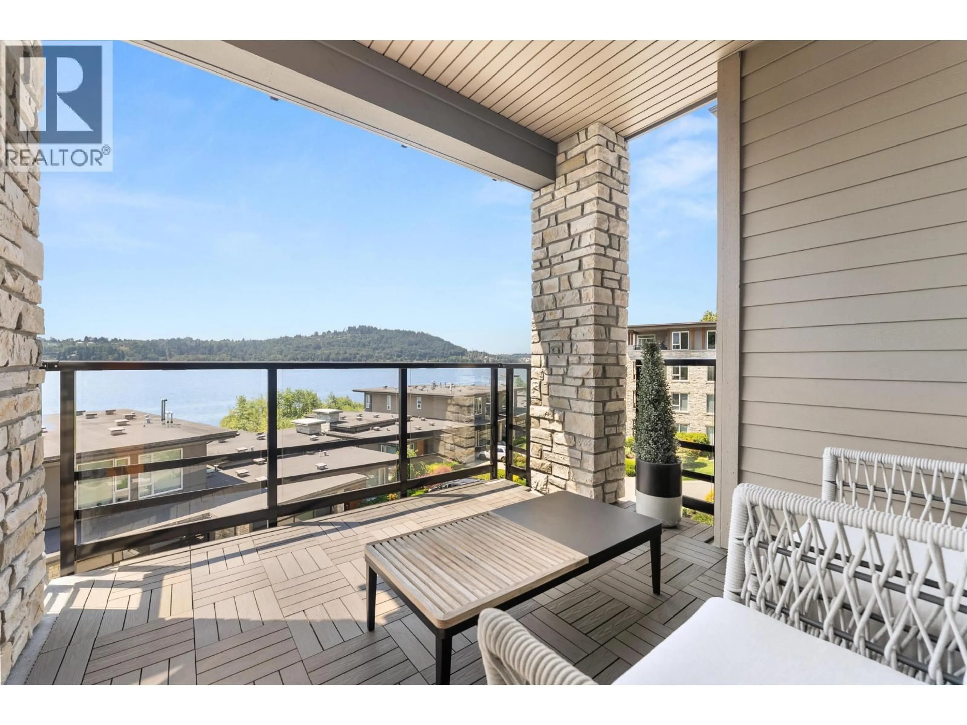 Patio, water/lake/river/ocean view for 305 - 3911 CATES LANDING WAY, North Vancouver British Columbia V7G0A6