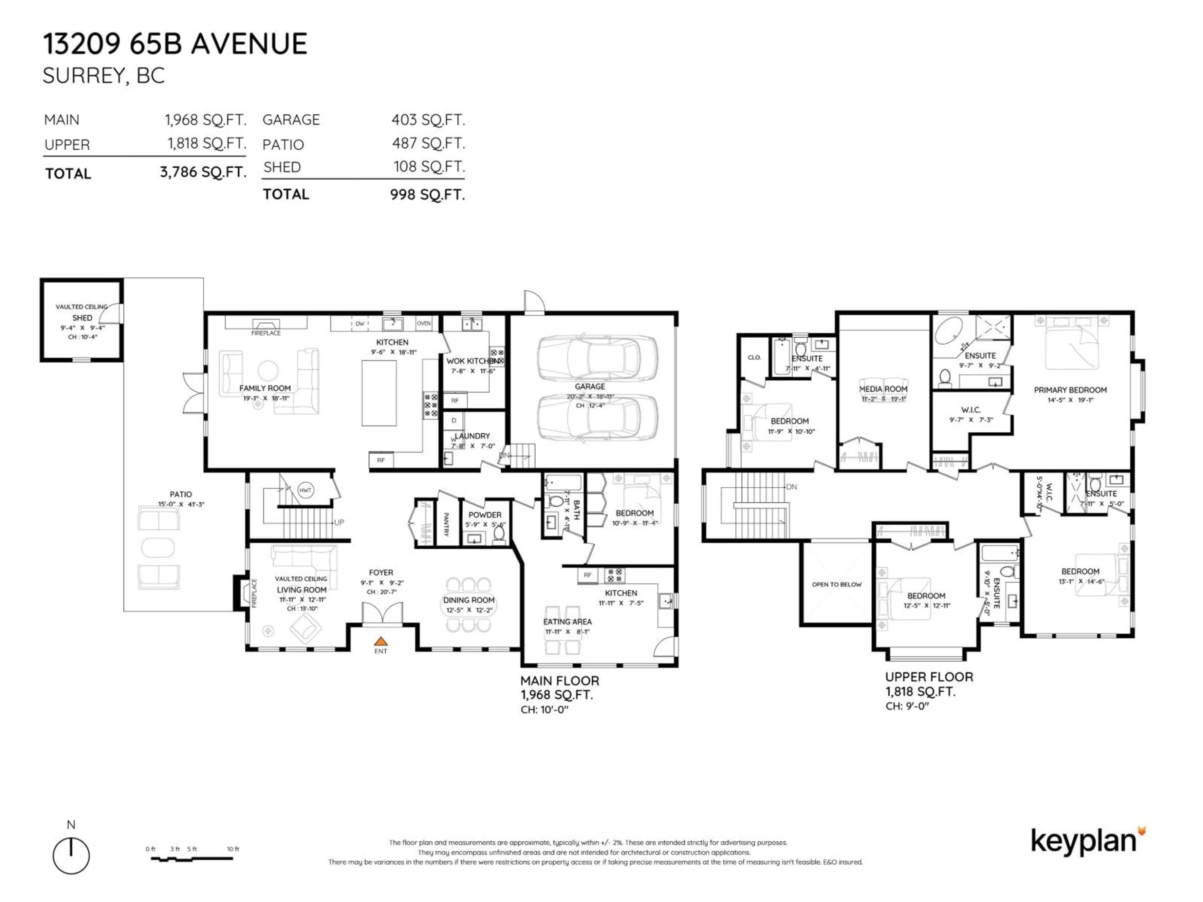 Floor plan for 13209 65B AVENUE, Surrey British Columbia V3W7Y4