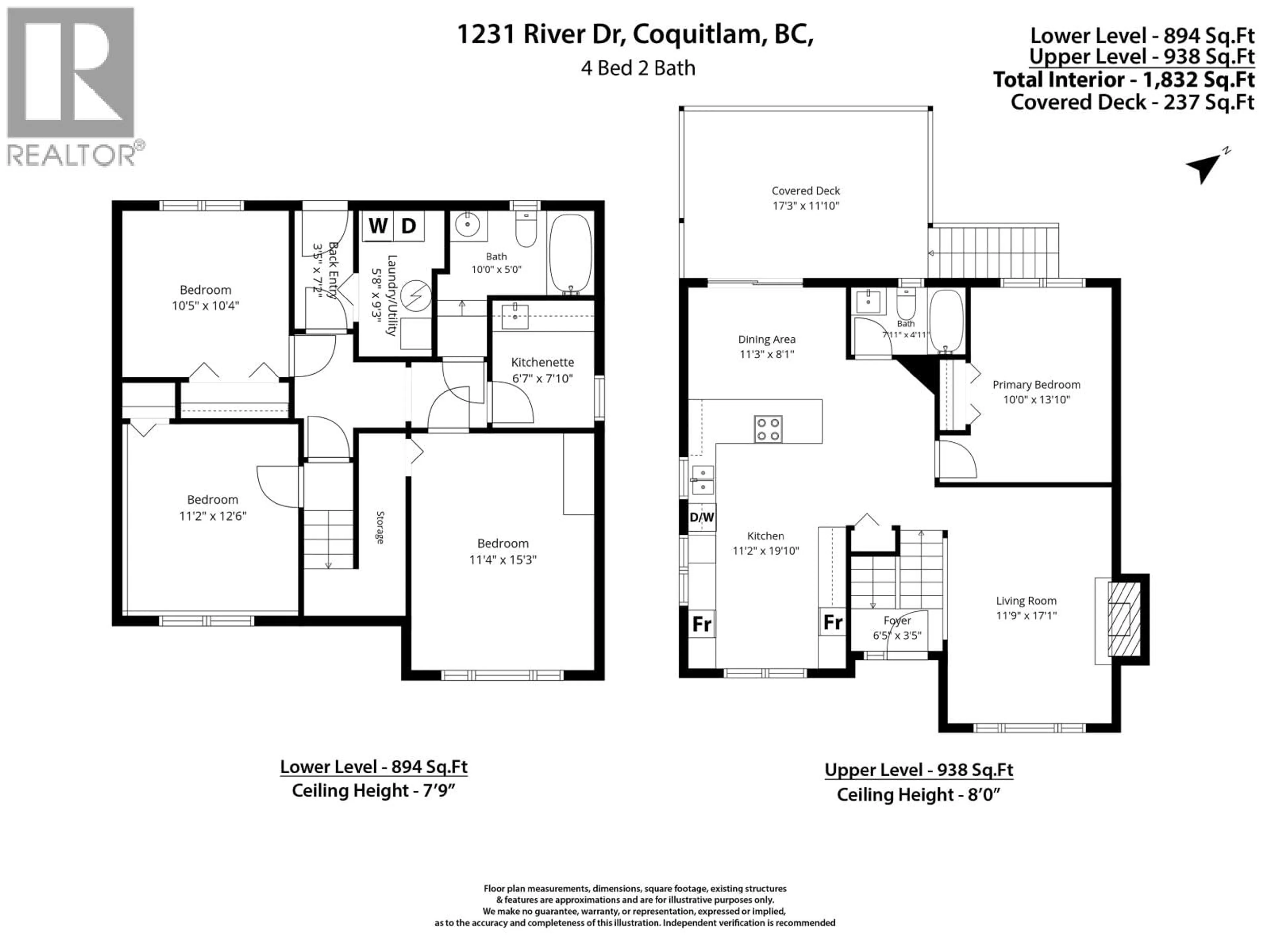Floor plan for 1231 RIVER DRIVE, Coquitlam British Columbia V3E1N7