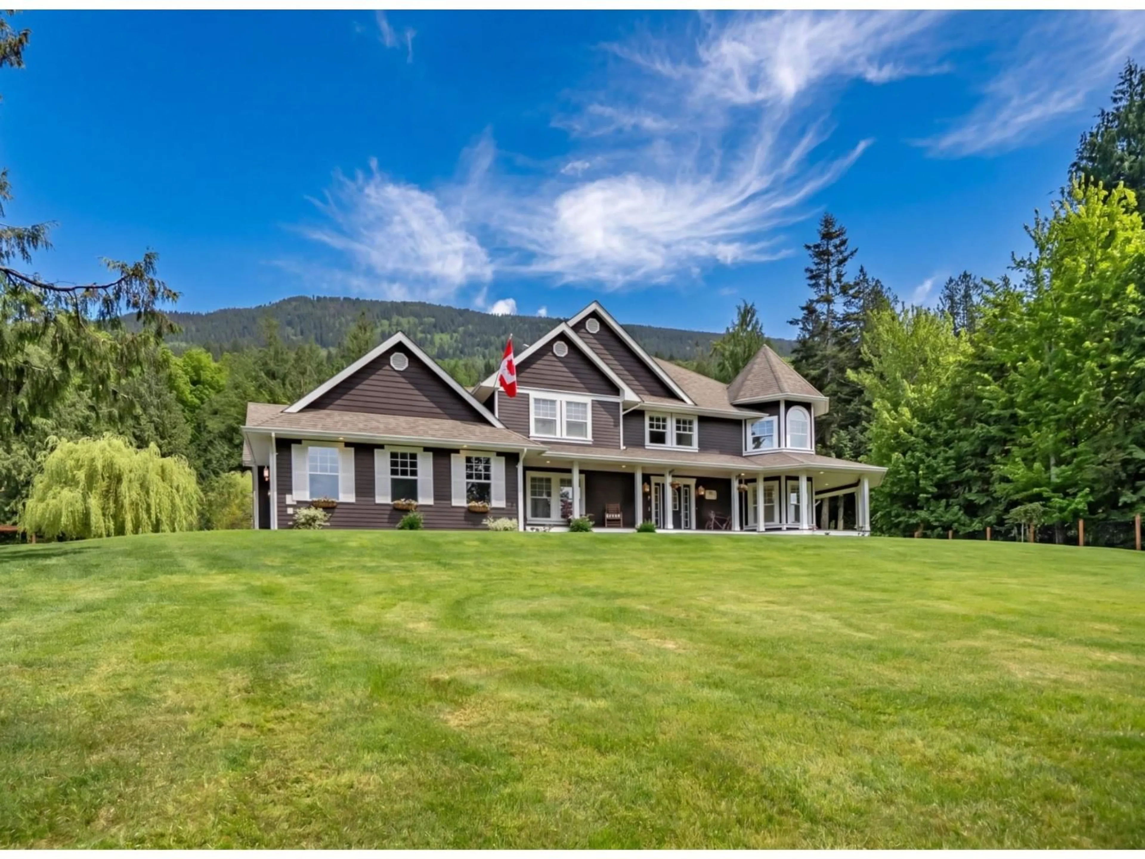 A pic from outside/outdoor area/front of a property/back of a property/a pic from drone, mountain view for 41932 MAPLE LANE, Yarrow British Columbia V2R5G9