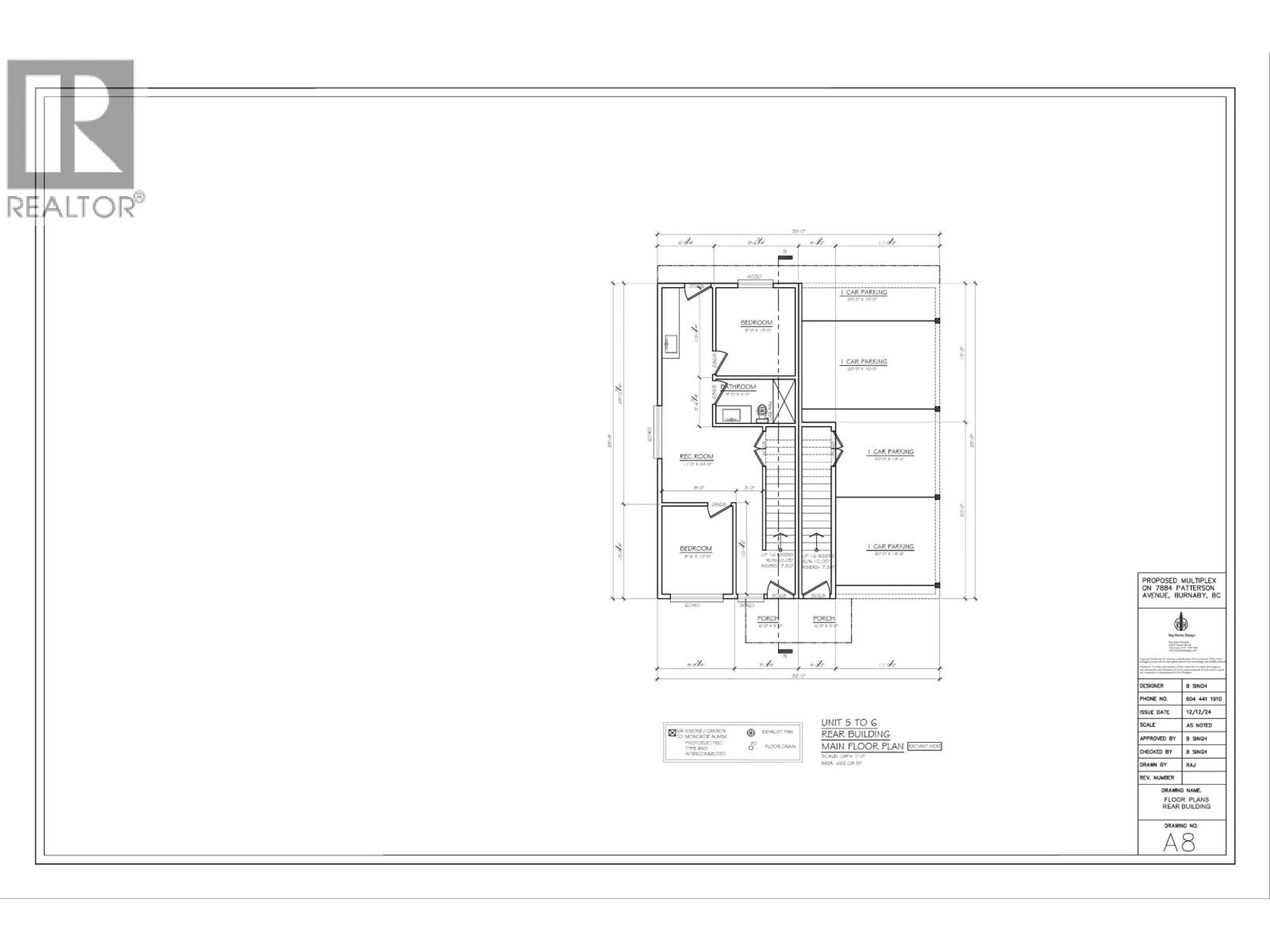 Floor plan for 7884 PATTERSON AVENUE, Burnaby British Columbia V5J3P5