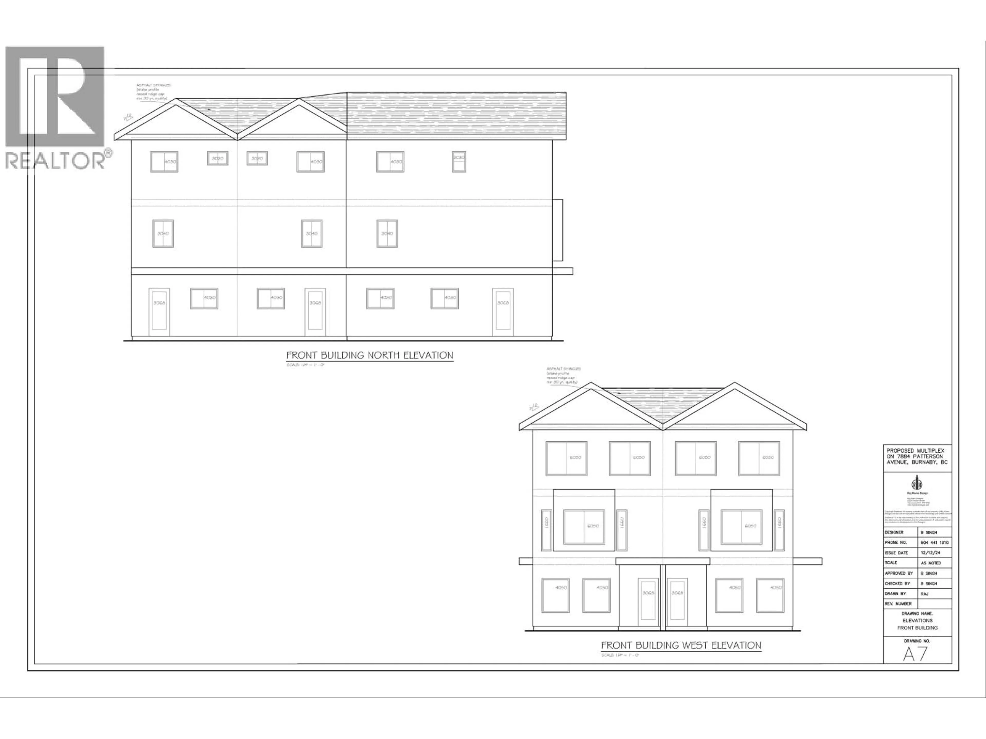 Floor plan for 7884 PATTERSON AVENUE, Burnaby British Columbia V5J3P5