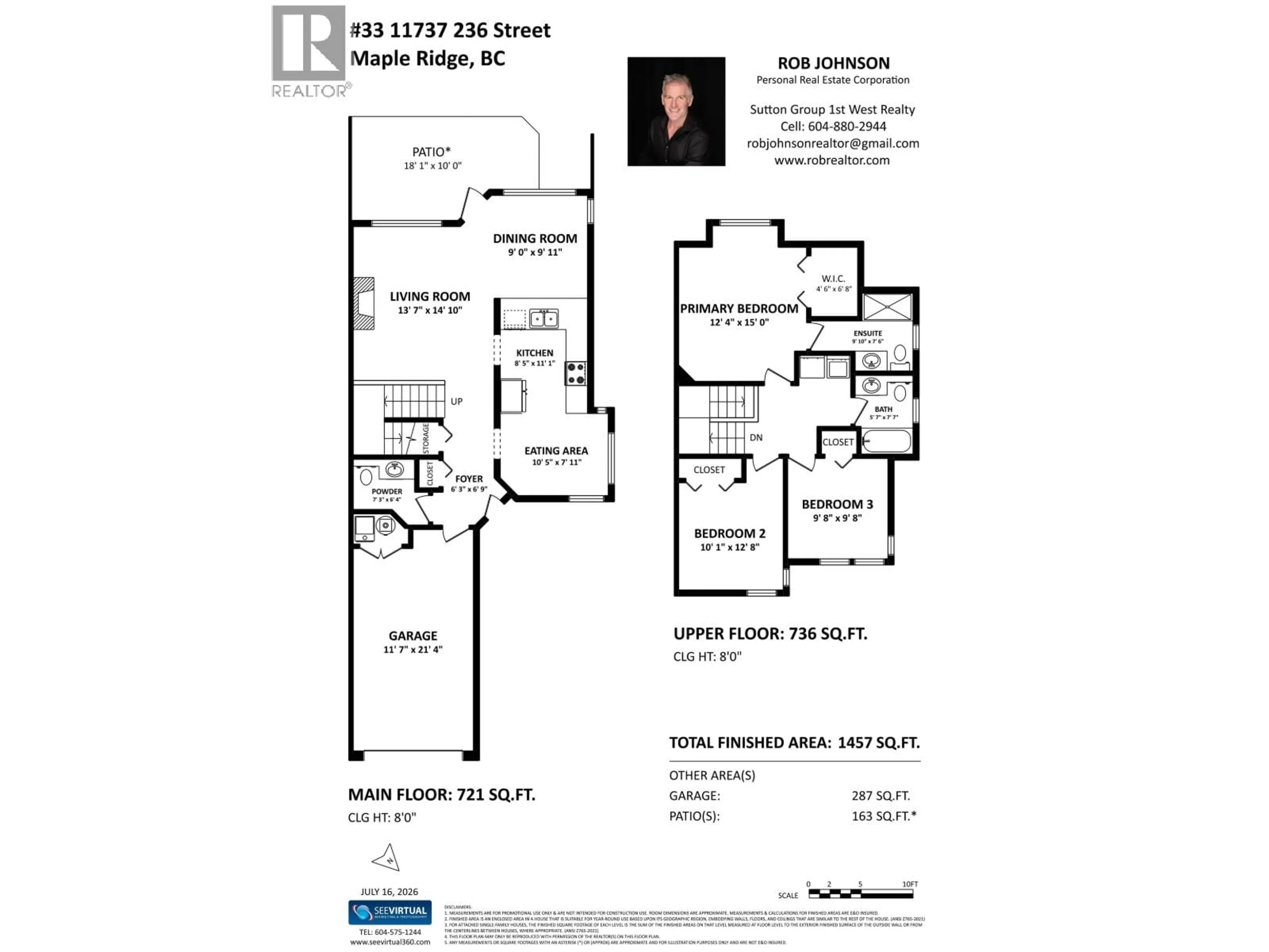 Floor plan for 33 - 11737 236 STREET, Maple Ridge British Columbia V4R2E5