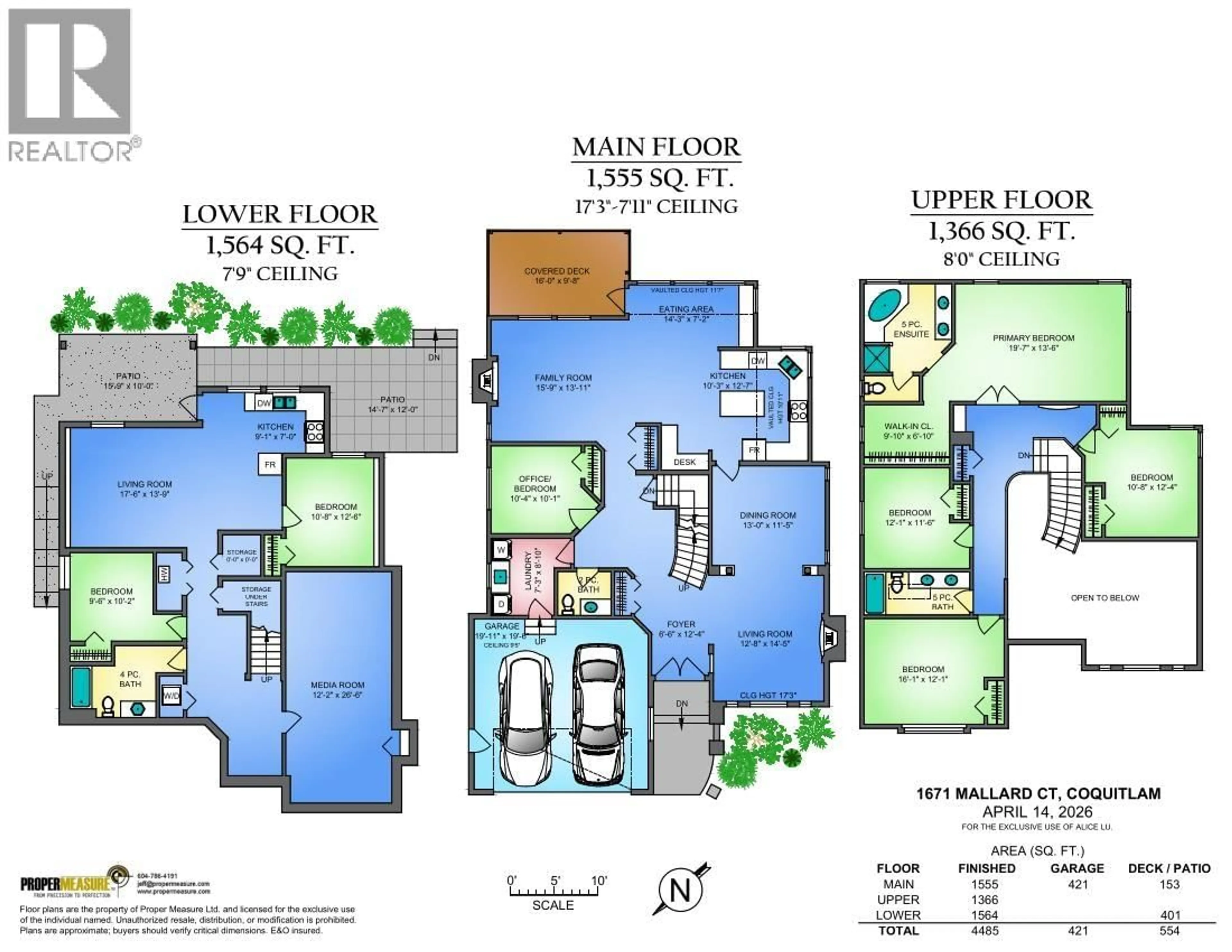 Floor plan for 1671 MALLARD COURT, Coquitlam British Columbia V3E3C7